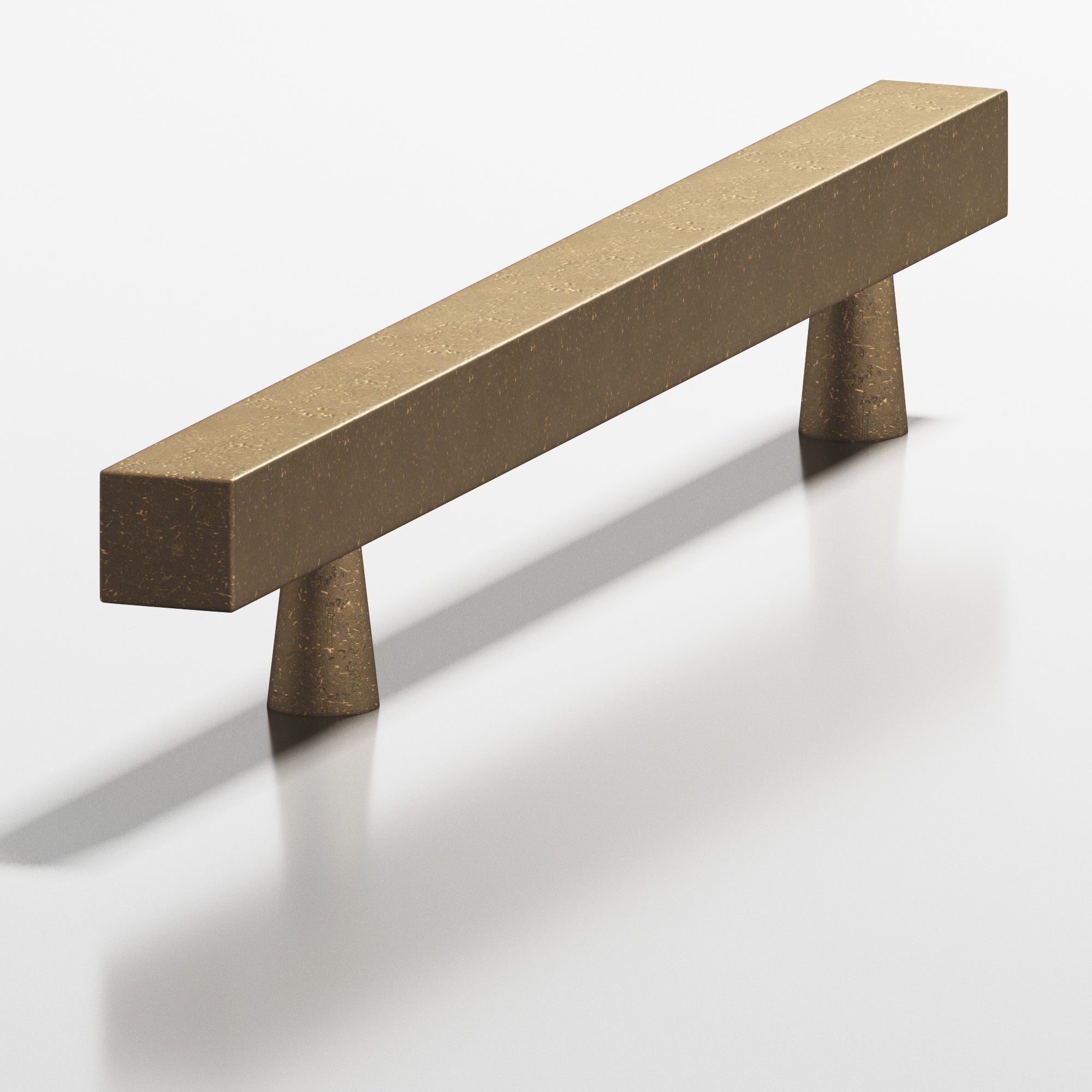 Colonial Bronze Series 306 3.5" Square Cabinet Pull With Tapered Posts Distressed Oil Rubbed Bronze / 3.5"