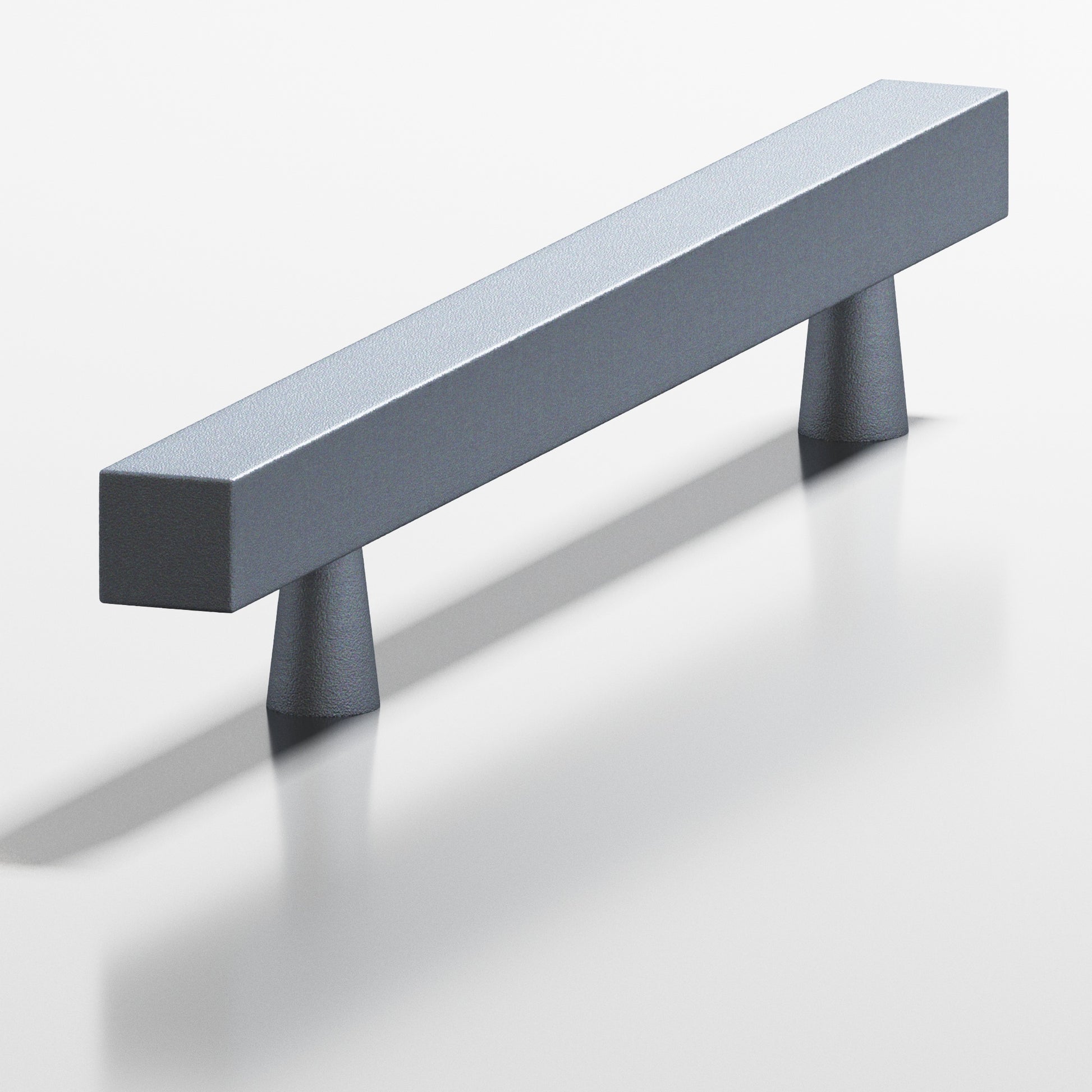 Colonial Bronze Series 306 3.5" Square Cabinet Pull With Tapered Posts Frost Chrome™ / 3.5"