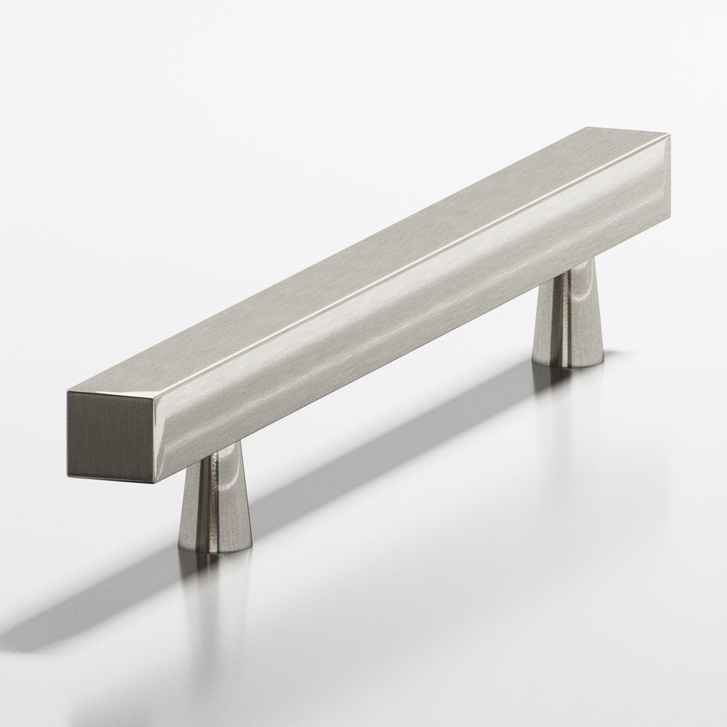 Colonial Bronze Series 306 6" Square Cabinet Pull With Tapered Posts Nickel Stainless / 6"