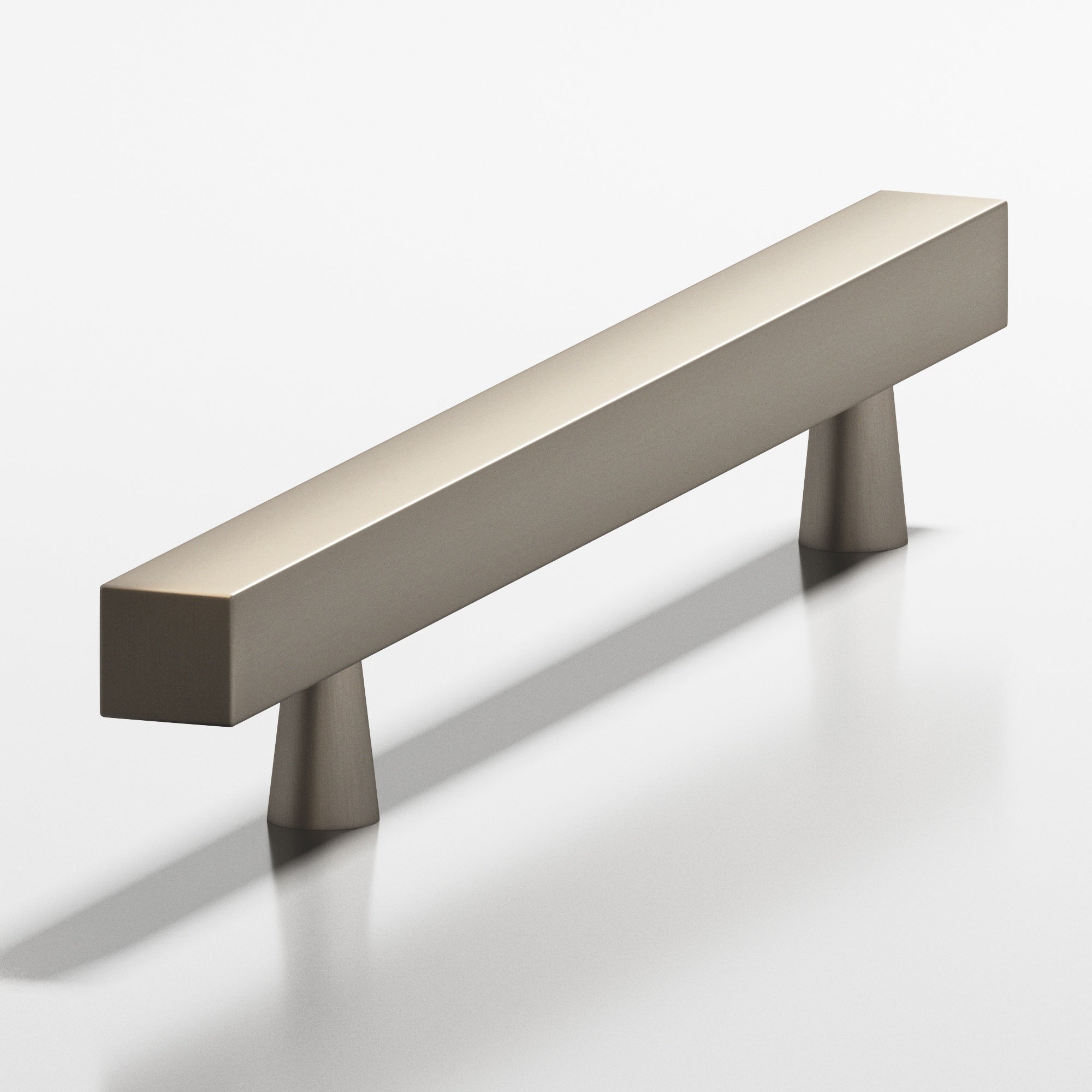 Colonial Bronze Series 306 3" Square Cabinet Pull With Tapered Posts Matte Pewter / 3"