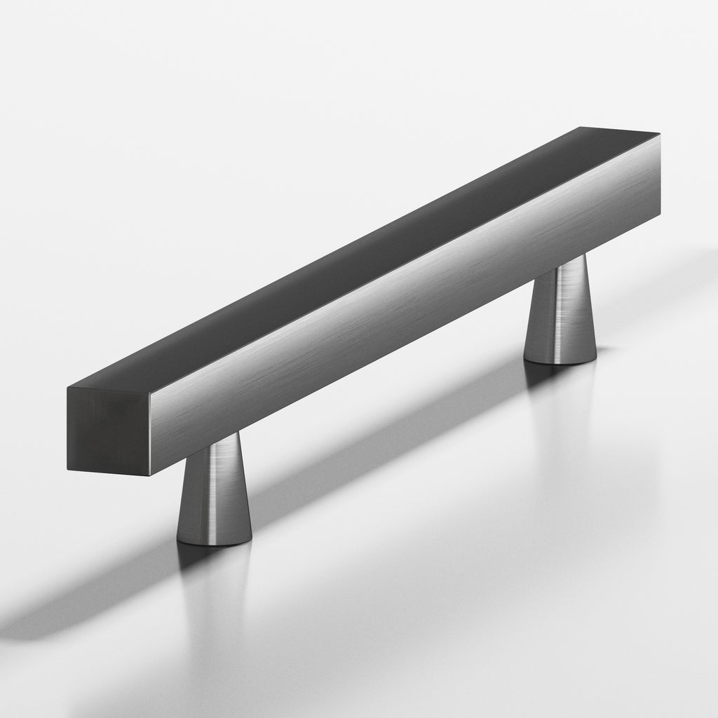 Colonial Bronze Series 306 3.5" Square Cabinet Pull With Tapered Posts Graphite / 3.5"