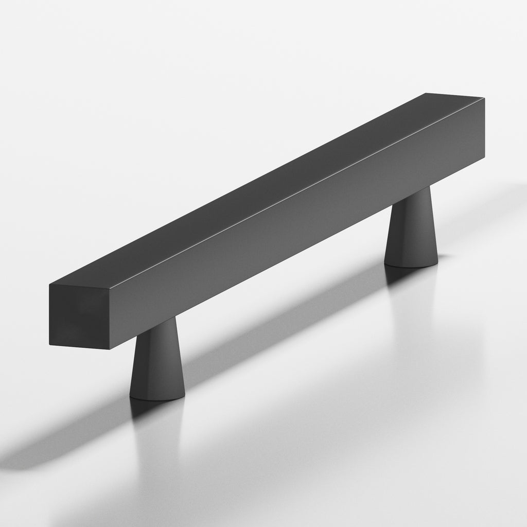 Colonial Bronze Series 306 6" Square Cabinet Pull With Tapered Posts Matte Graphite / 6"