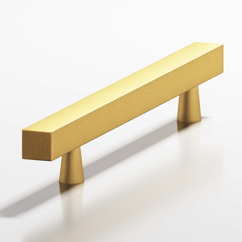 Colonial Bronze Series 306 3.5" Square Cabinet Pull With Tapered Posts Frost Brass™ / 3.5"