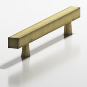 Colonial Bronze Series 306 3" Square Cabinet Pull With Tapered Posts Distressed Antique Brass / 3"