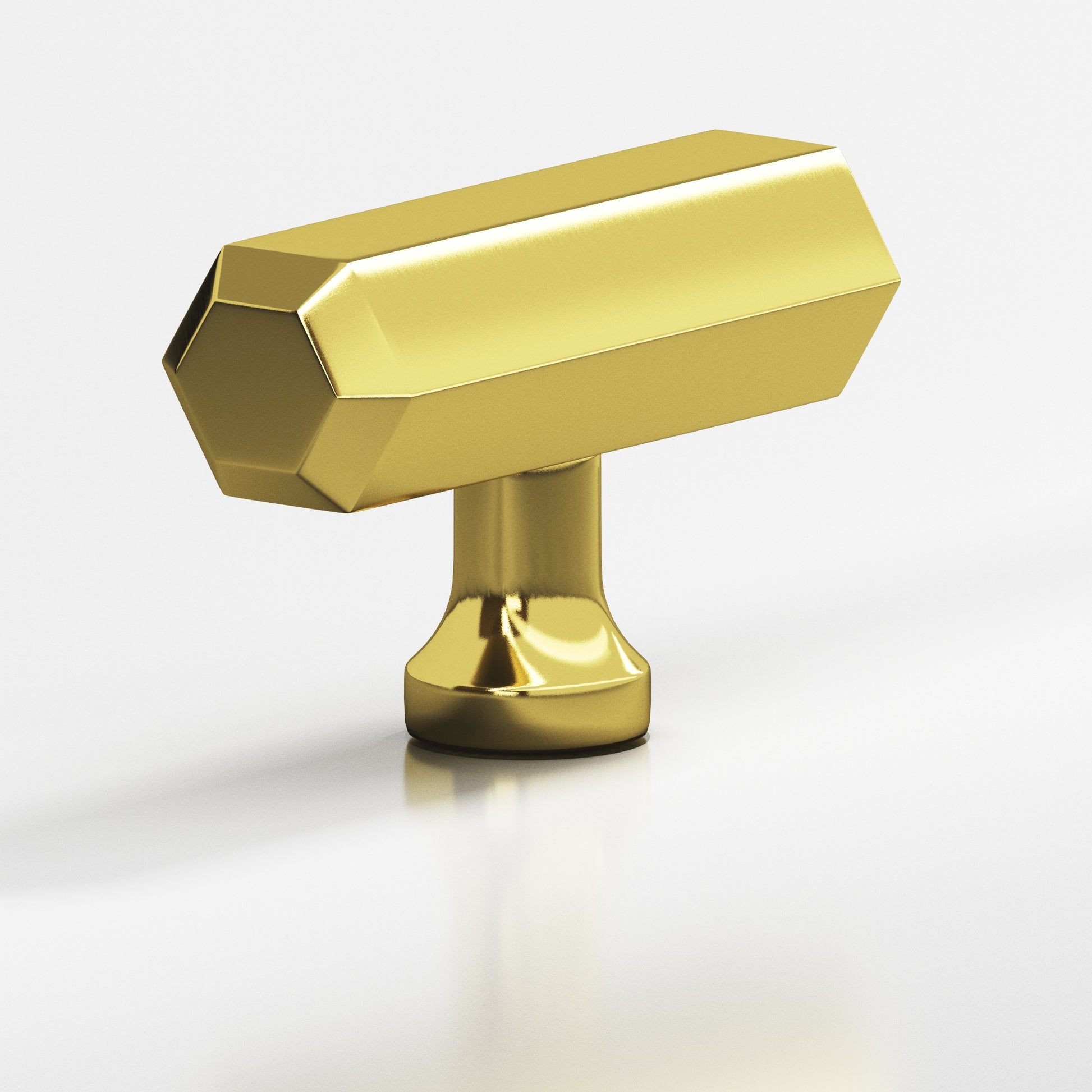 Colonial Bronze Series 320 2" Hexagonal Cabinet T-Knob With Flared Post French Gold / 2"