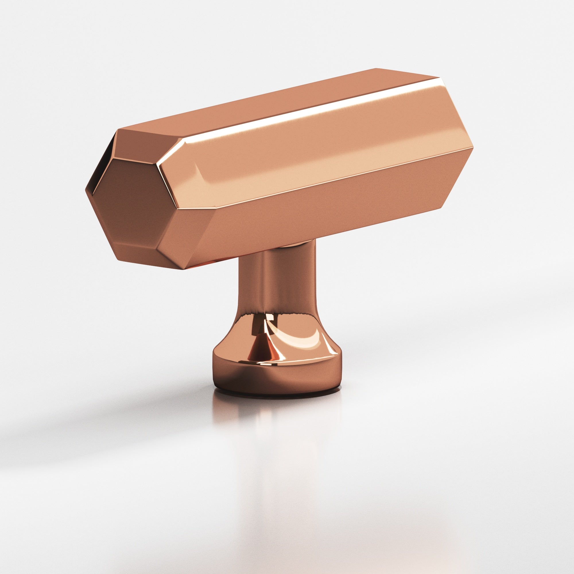 Colonial Bronze Series 320 2" Hexagonal Cabinet T-Knob With Flared Post Polished Copper / 2"