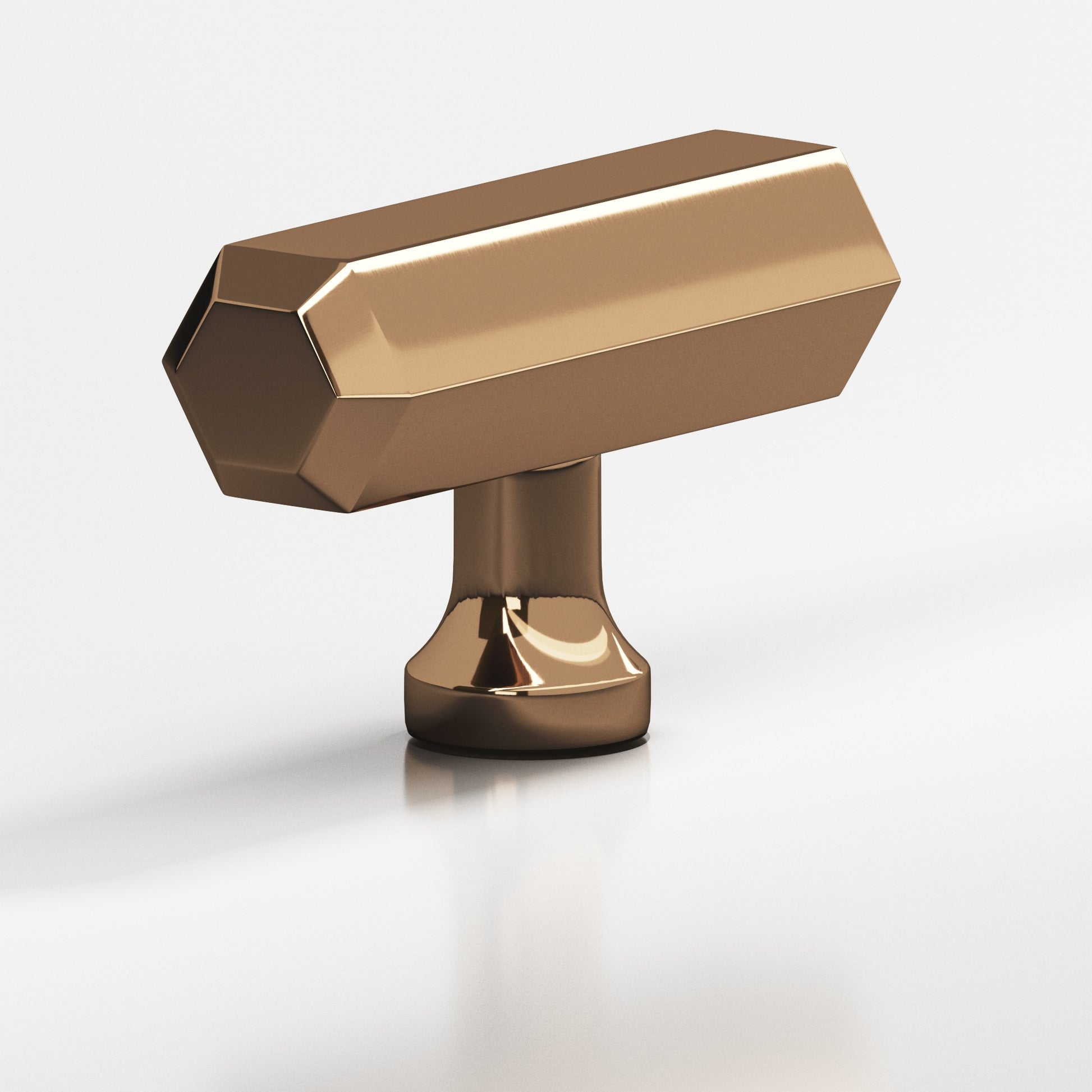 Colonial Bronze Series 320 2" Hexagonal Cabinet T-Knob With Flared Post Polished Bronze / 2"