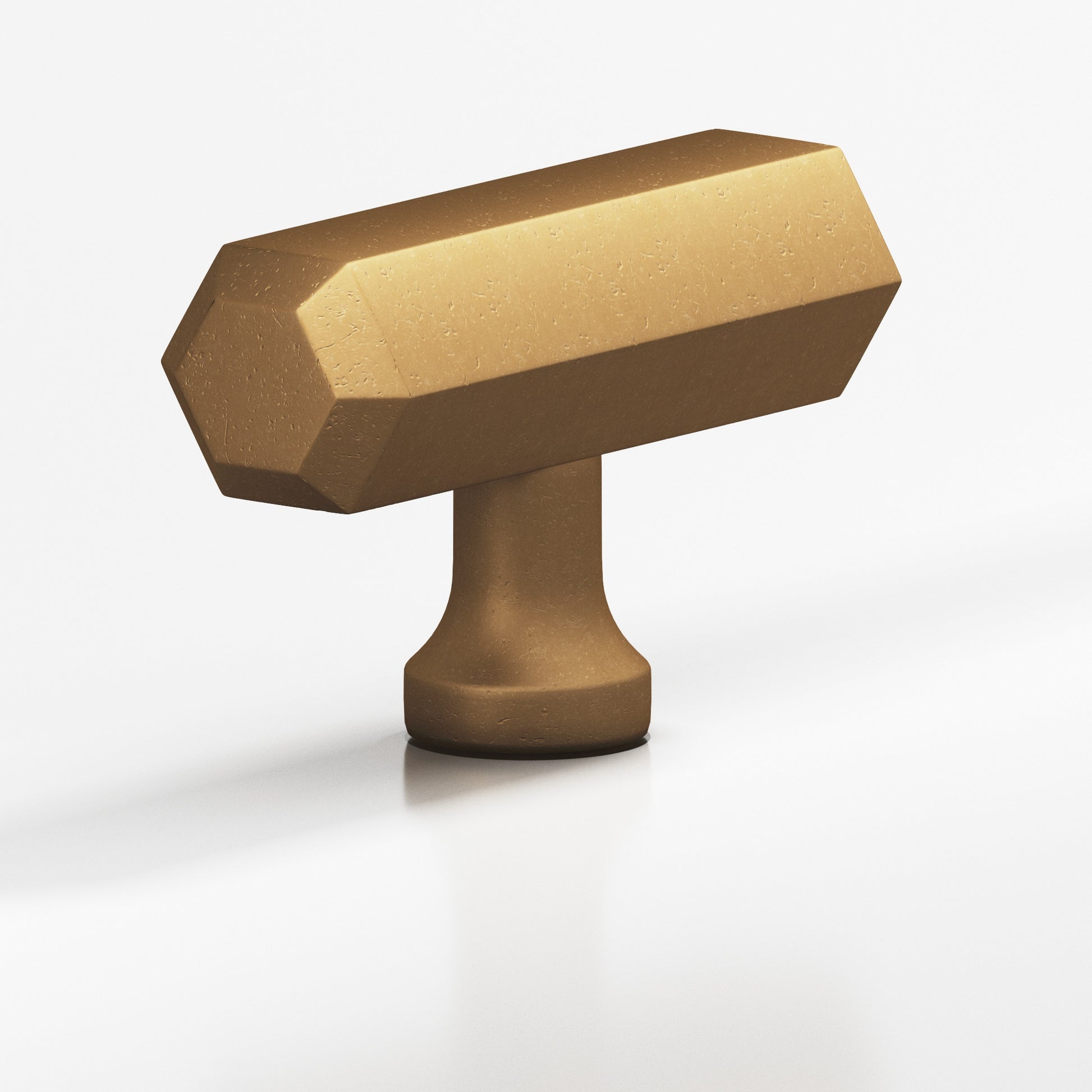 Colonial Bronze Series 320 2" Hexagonal Cabinet T-Knob With Flared Post Distressed Light Statuary Bronze / 2"