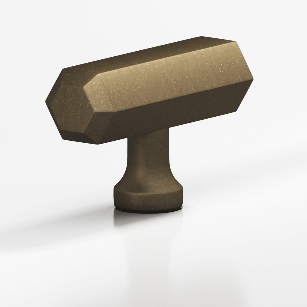 Colonial Bronze Series 320 2" Hexagonal Cabinet T-Knob With Flared Post Distressed Oil Rubbed Bronze / 2"