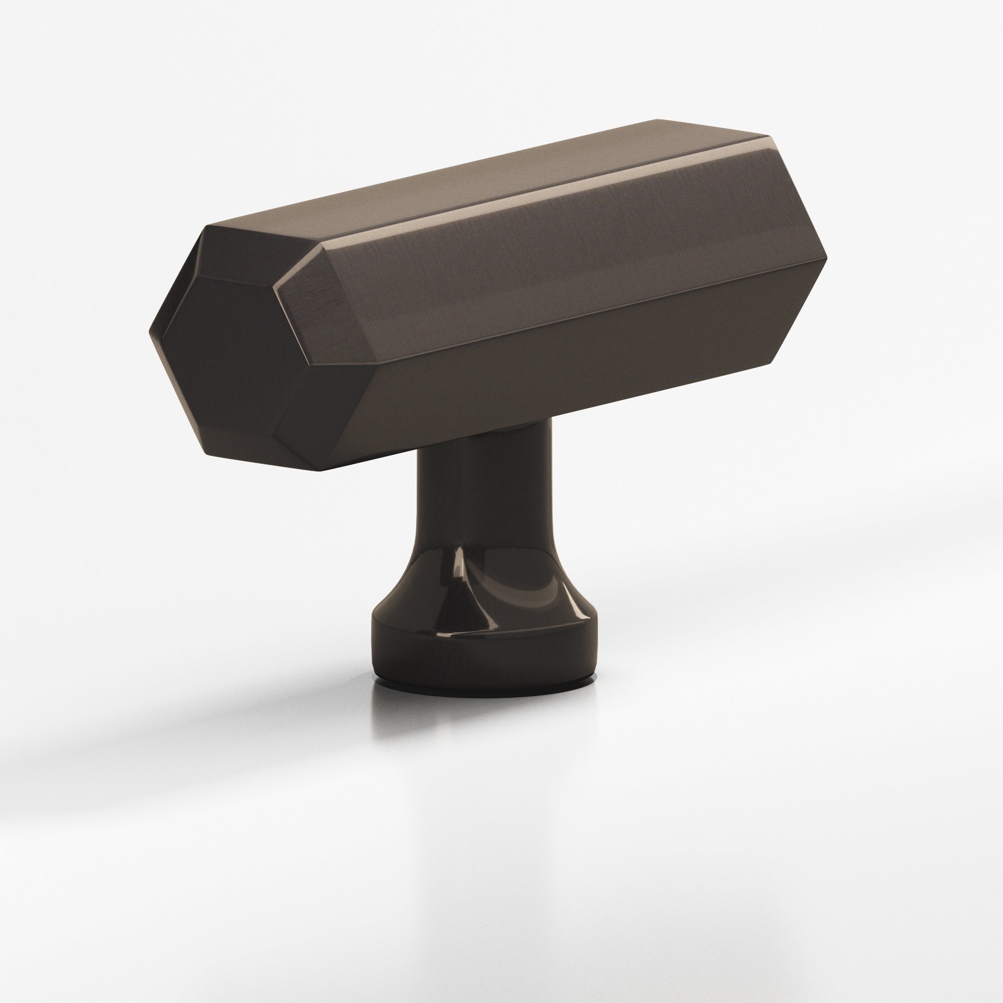 Colonial Bronze Series 320 2" Hexagonal Cabinet T-Knob With Flared Post Dark Statuary Bronze / 2"