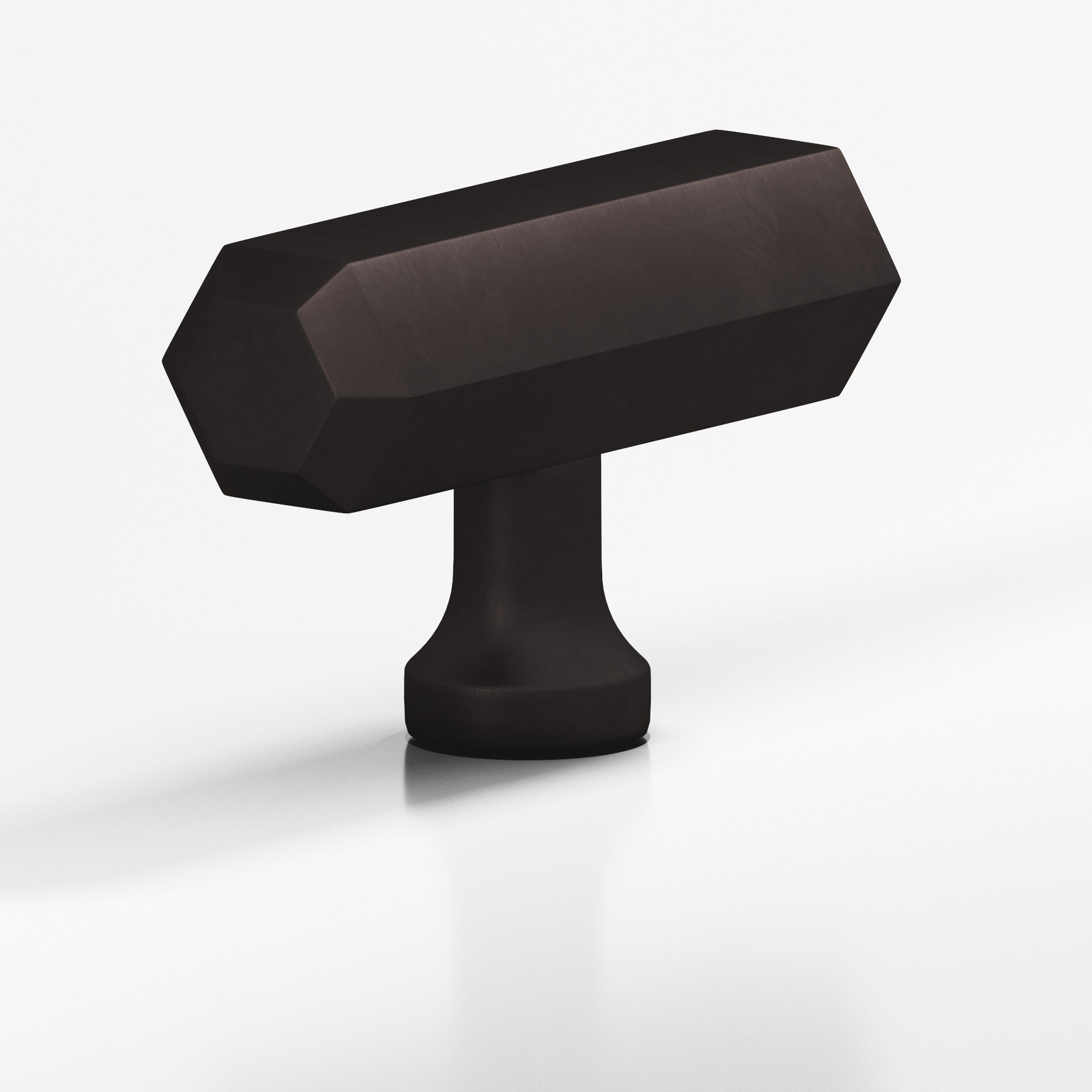 Colonial Bronze Series 320 2" Hexagonal Cabinet T-Knob With Flared Post Matte Dark Statuary Bronze / 2"