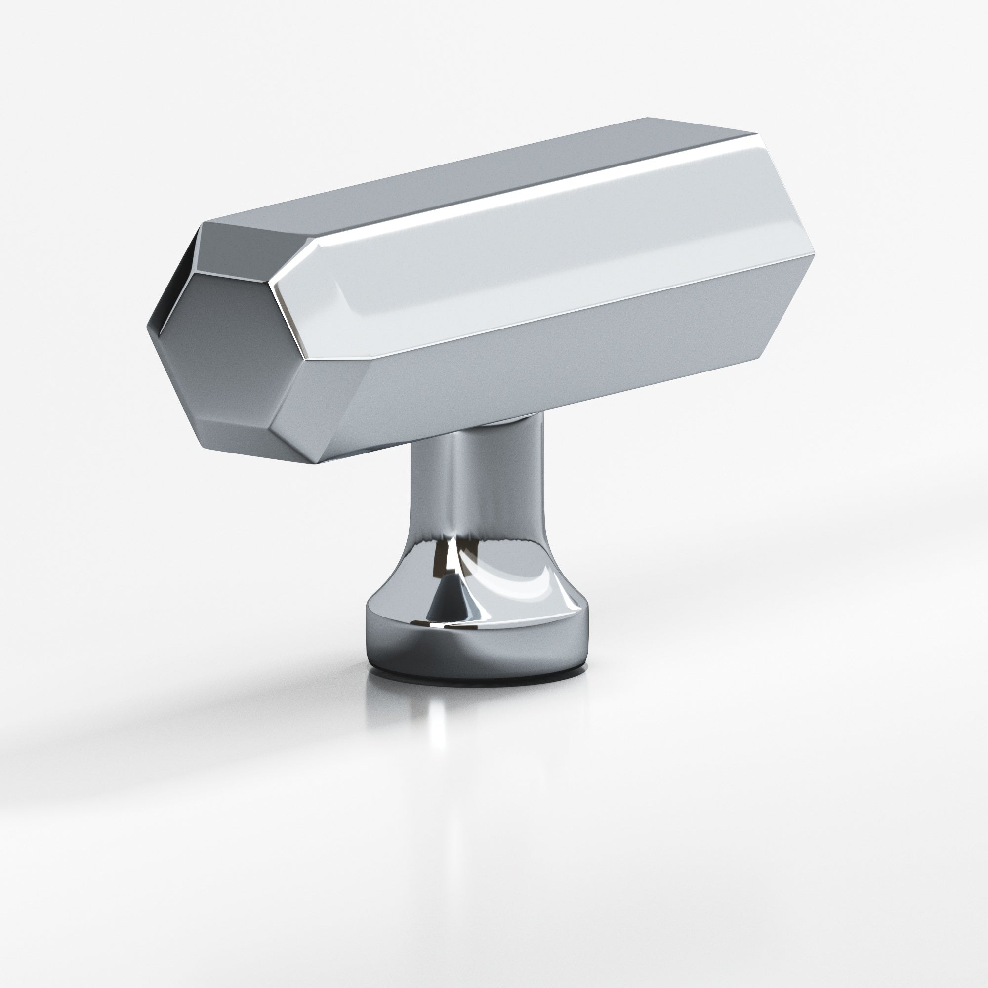 Colonial Bronze Series 320 2" Hexagonal Cabinet T-Knob With Flared Post Polished Chrome / 2"