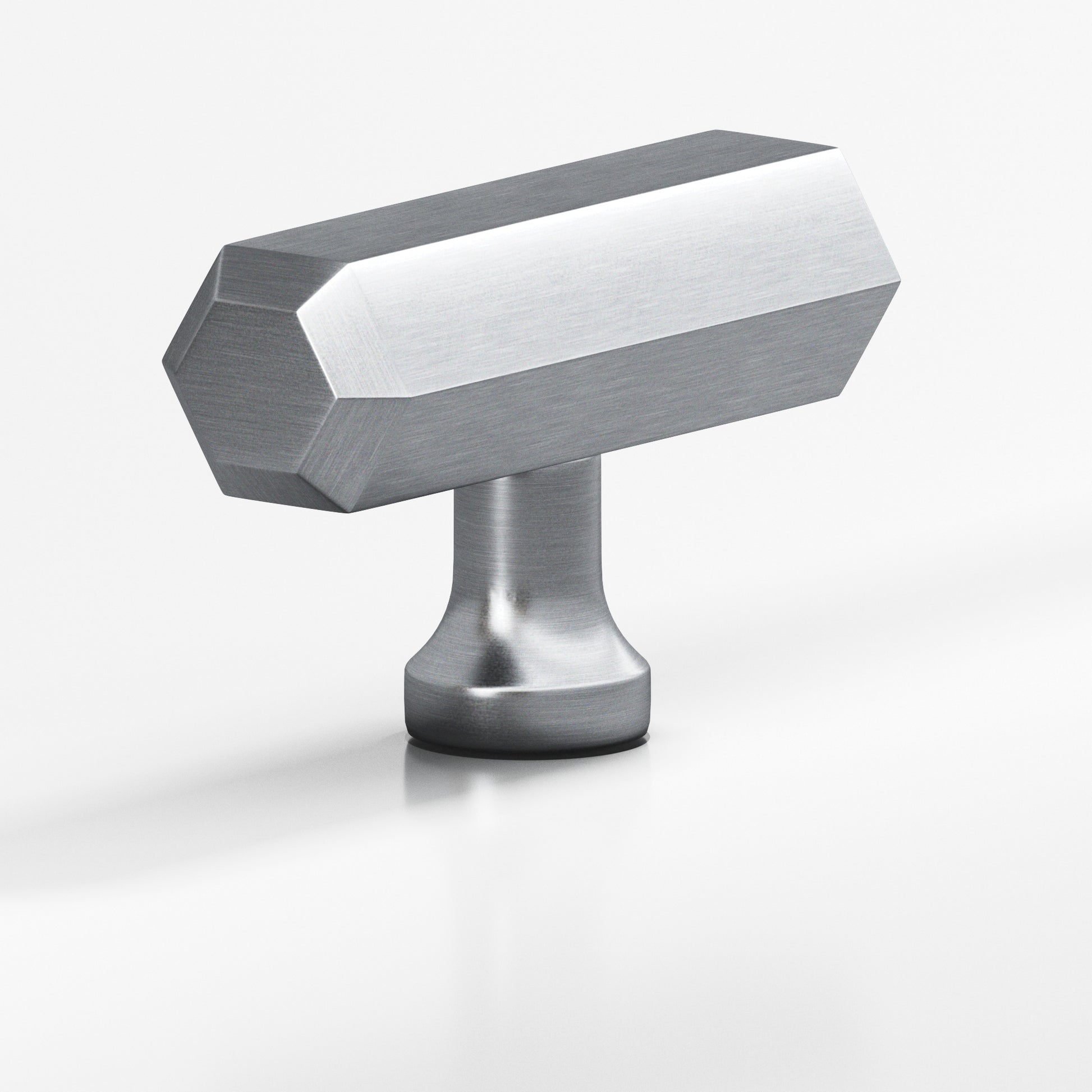 Colonial Bronze Series 320 2" Hexagonal Cabinet T-Knob With Flared Post Satin Chrome / 2"