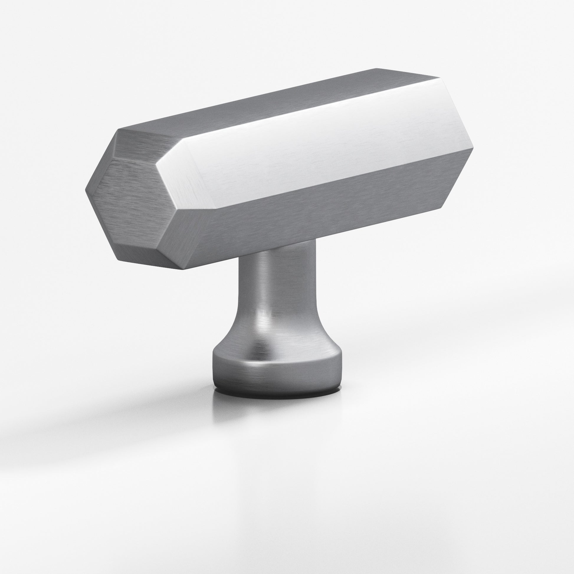 Colonial Bronze Series 320 2" Hexagonal Cabinet T-Knob With Flared Post Matte Satin Chrome / 2"