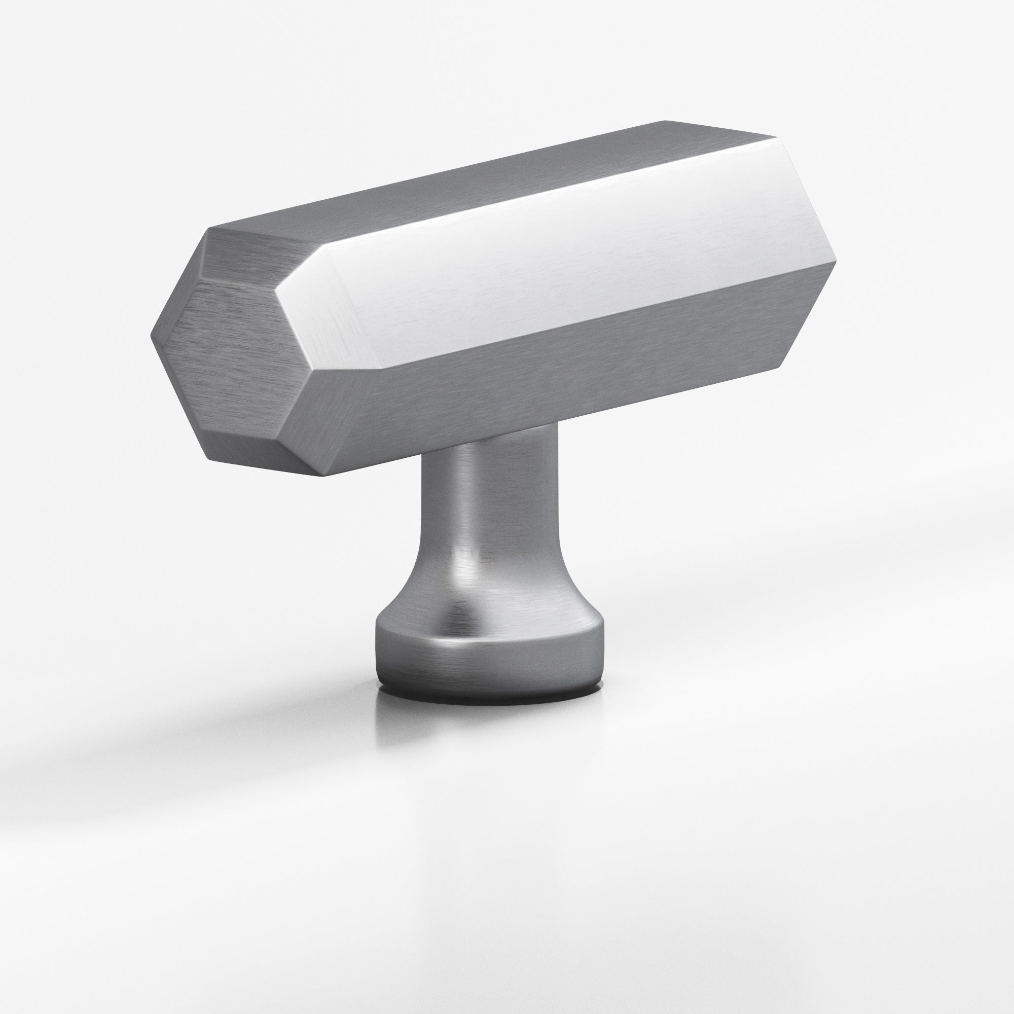 Colonial Bronze Series 320 2" Hexagonal Cabinet T-Knob With Flared Post Matte Satin Chrome / 2"