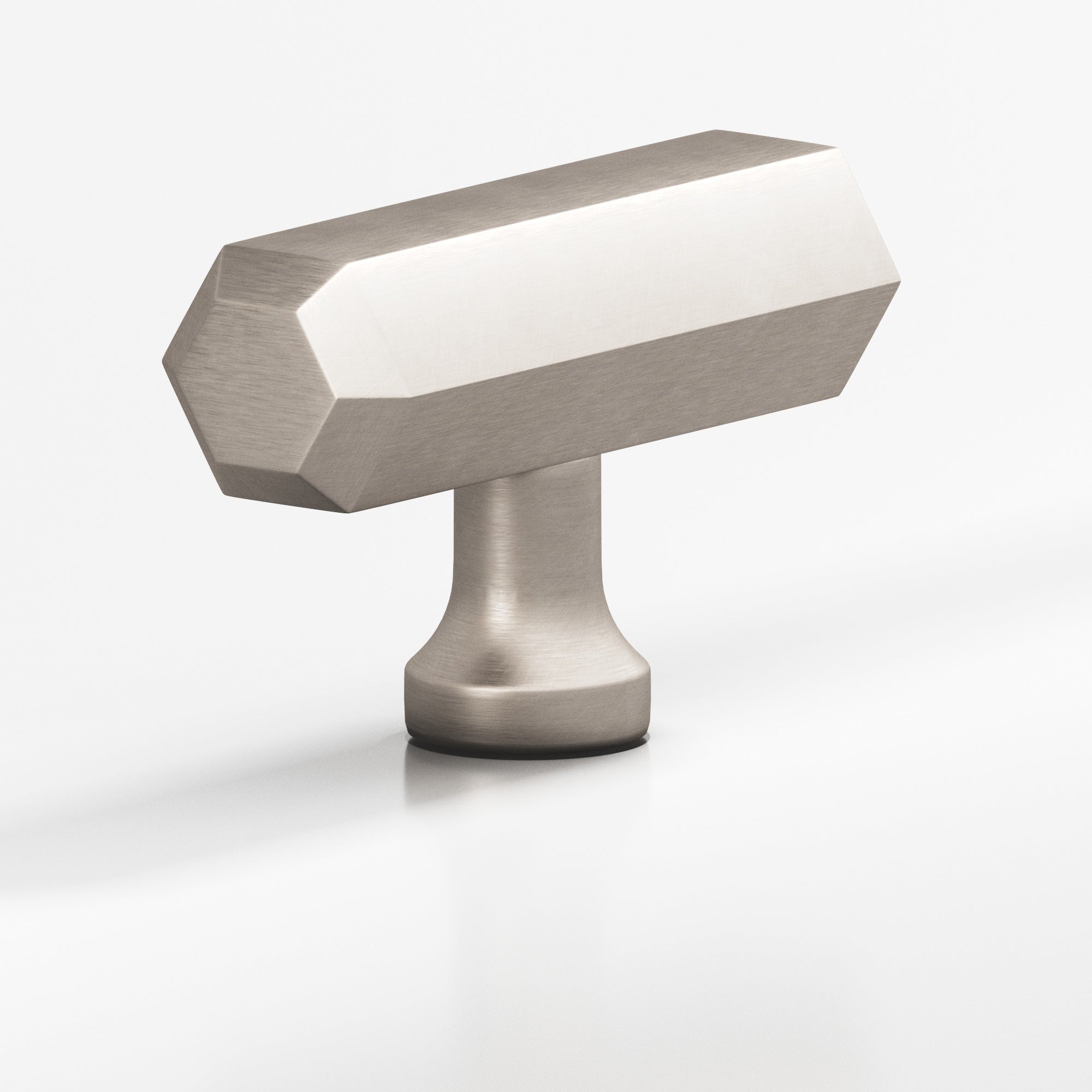 Colonial Bronze Series 320 2" Hexagonal Cabinet T-Knob With Flared Post Matte Satin Nickel / 2"