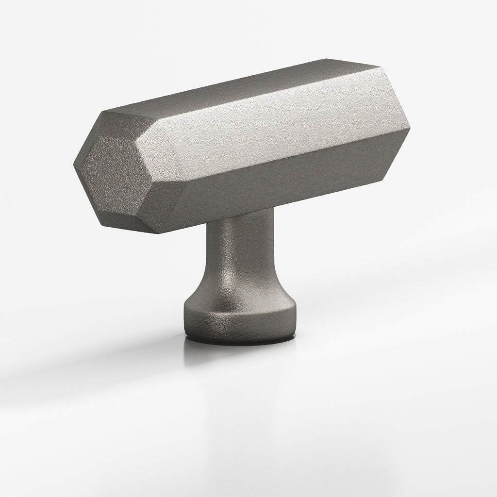Colonial Bronze Series 320 2" Hexagonal Cabinet T-Knob With Flared Post Frost Nickel™ / 2"
