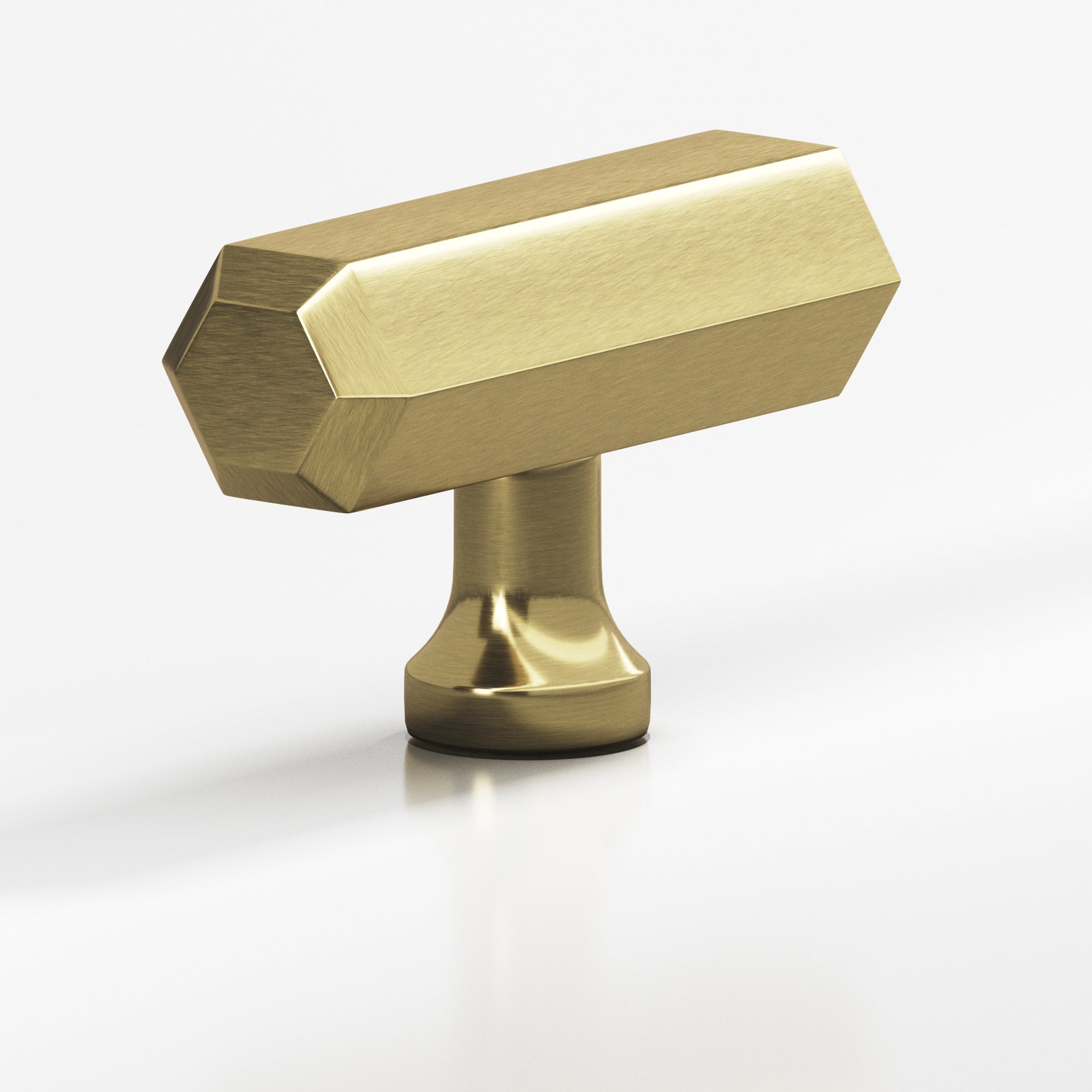 Colonial Bronze Series 320 2" Hexagonal Cabinet T-Knob With Flared Post Antique Brass / 2"