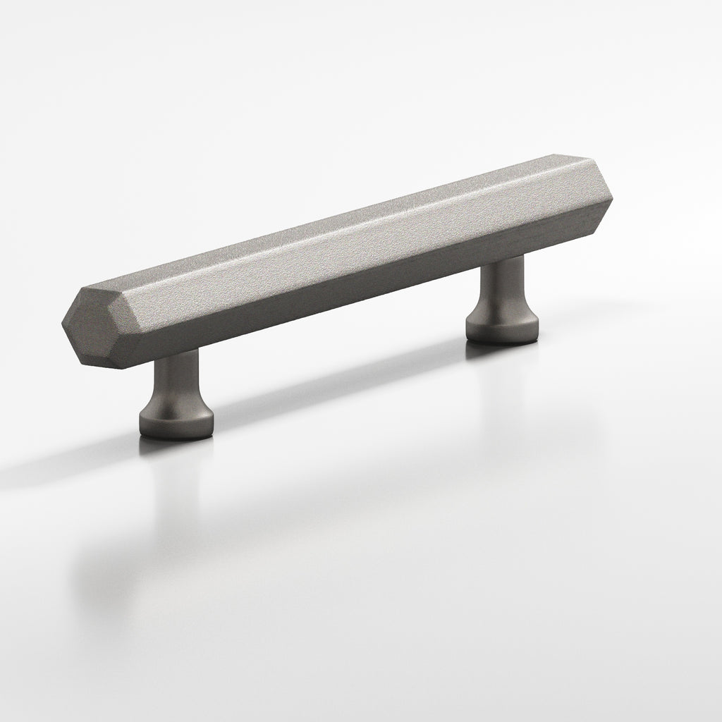 Colonial Bronze Series 323 12" Hexagonal Beveled Appliance Pull With Flared Posts Frost Nickel™ / 12"