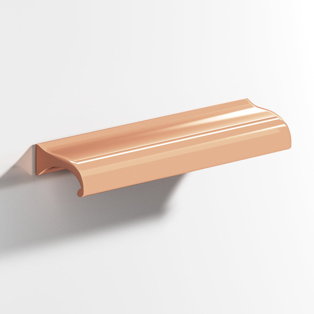 Colonial Bronze Series 458 8" Waterfall Cabinet Pull With Straight Ends Polished Copper / 8"
