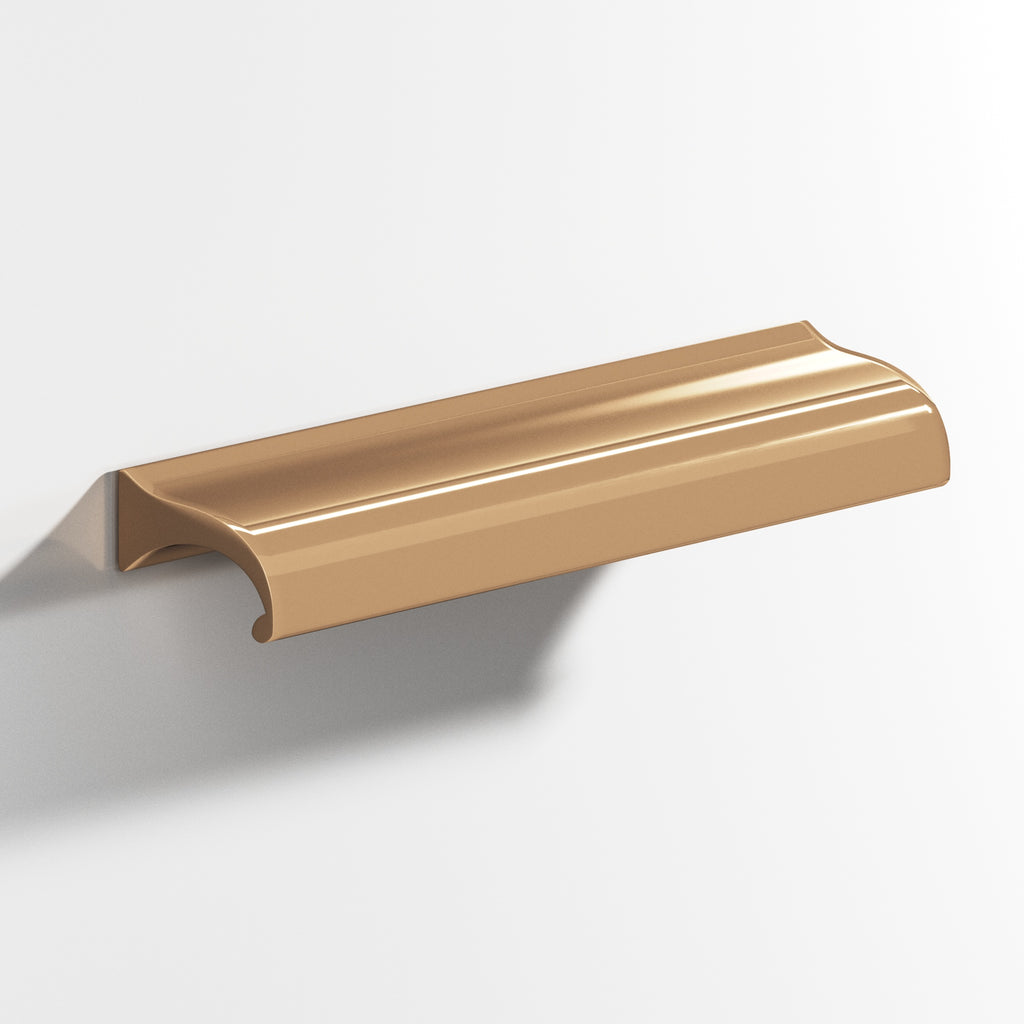 Colonial Bronze Series 458 6" Waterfall Cabinet Pull With Straight Ends Polished Bronze / 6"
