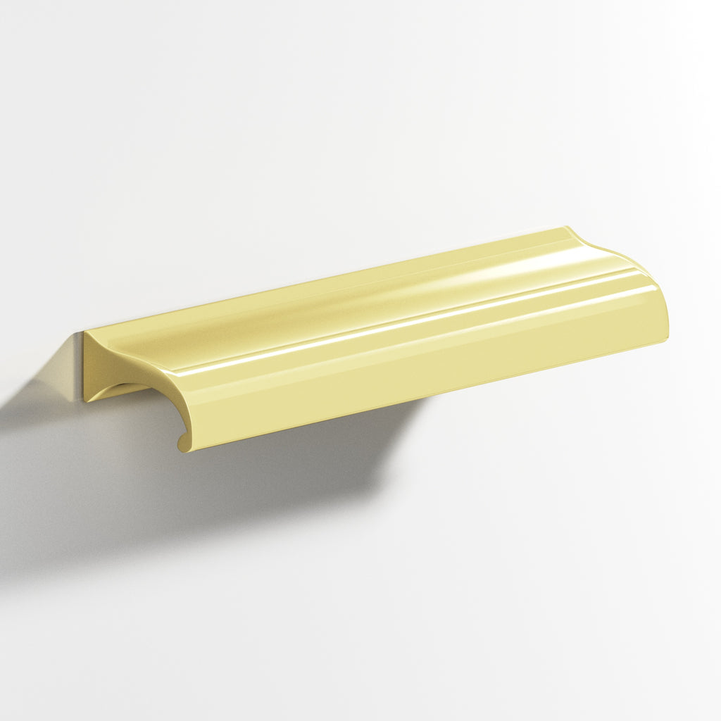 Colonial Bronze Series 458 8" Waterfall Cabinet Pull With Straight Ends Polished Brass / 8"