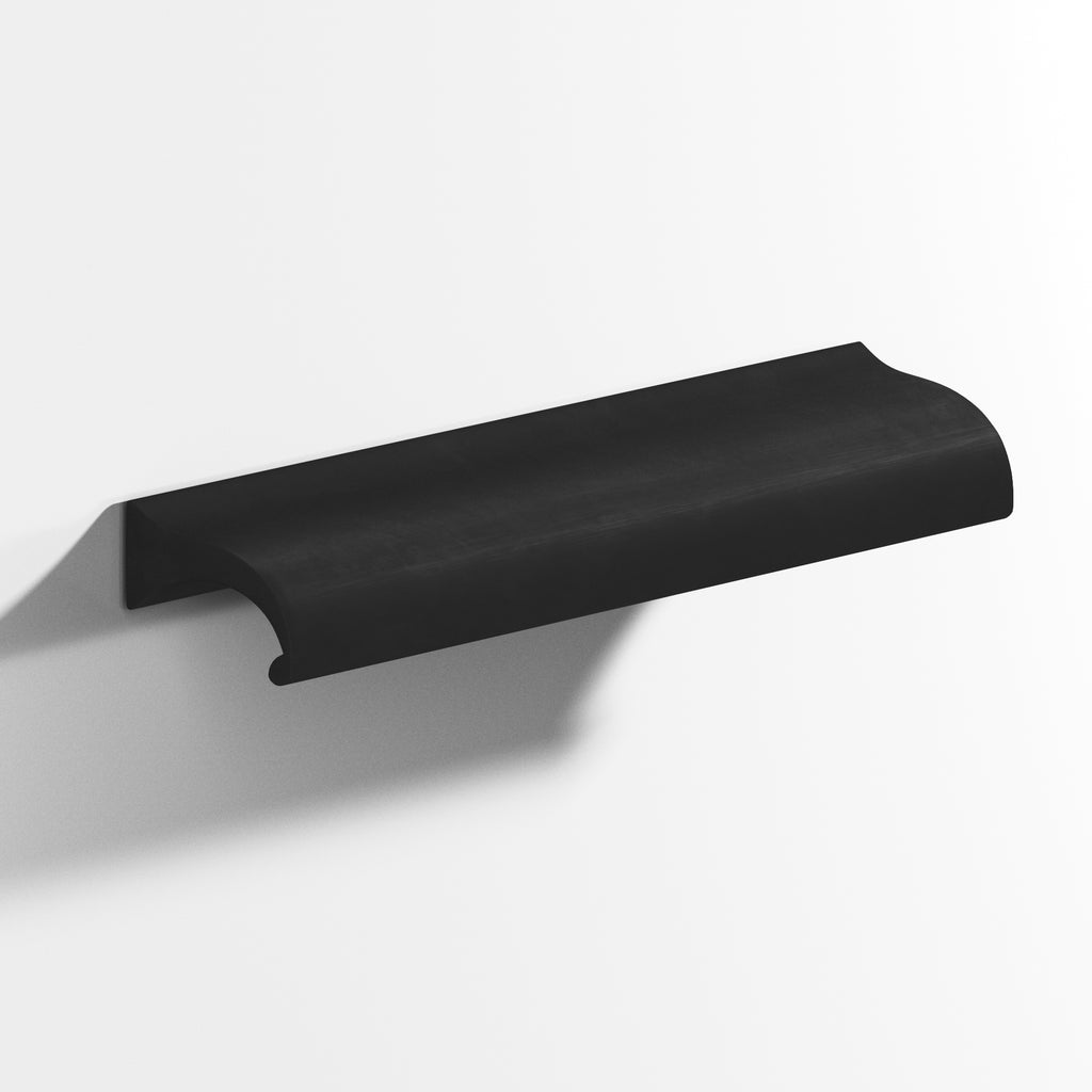 Colonial Bronze Series 458 6" Waterfall Cabinet Pull With Straight Ends Matte Satin Black / 6"