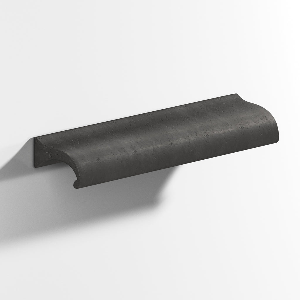 Colonial Bronze Series 458 4" Waterfall Cabinet Pull With Straight Ends Distressed Satin Black / 4"