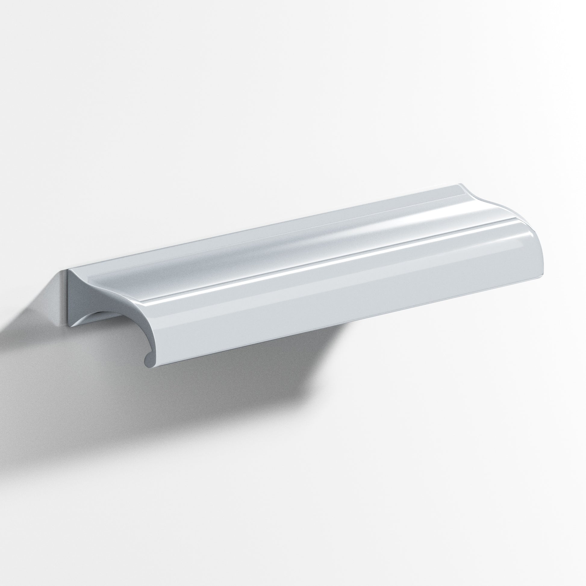 Colonial Bronze Series 458 4" Waterfall Cabinet Pull With Straight Ends Polished Chrome / 4"