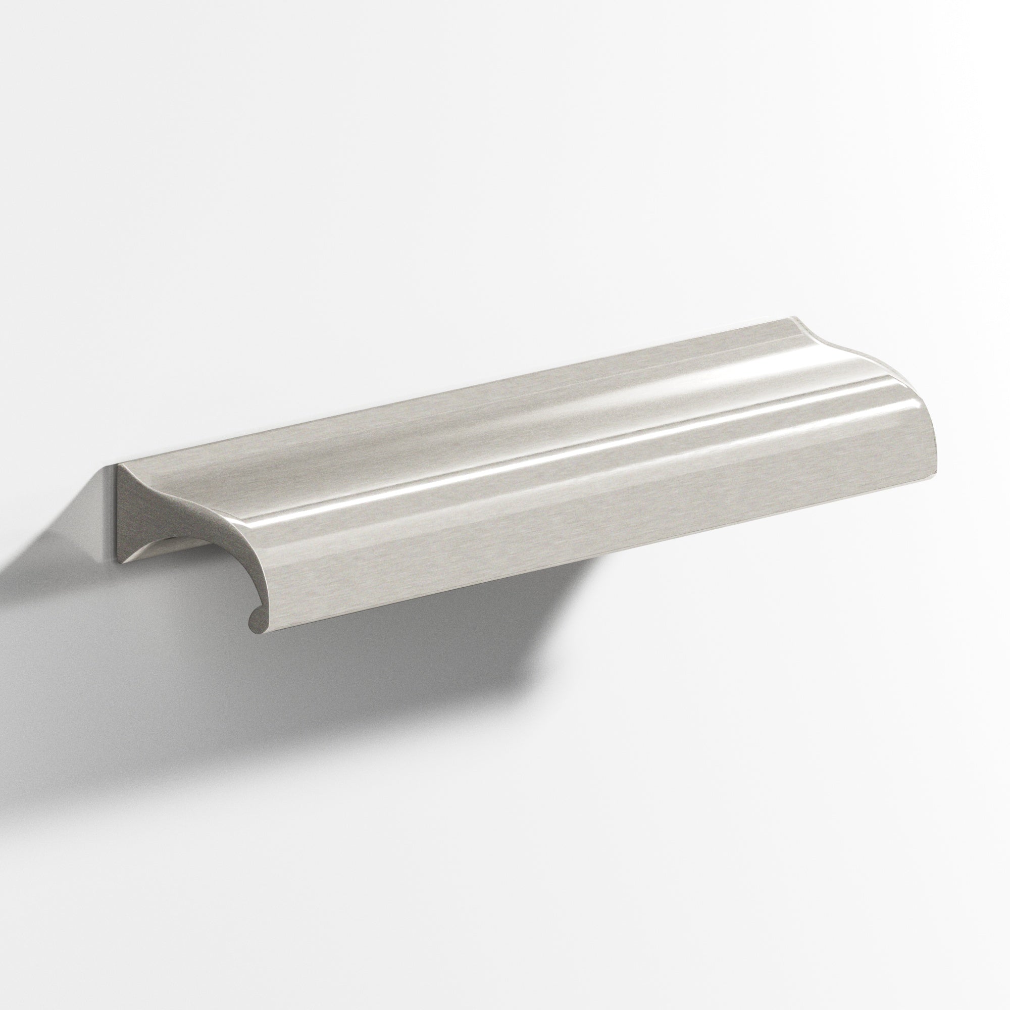 Colonial Bronze Series 458 1.5" Waterfall Cabinet Pull With Straight Ends Nickel Stainless / 1.5"