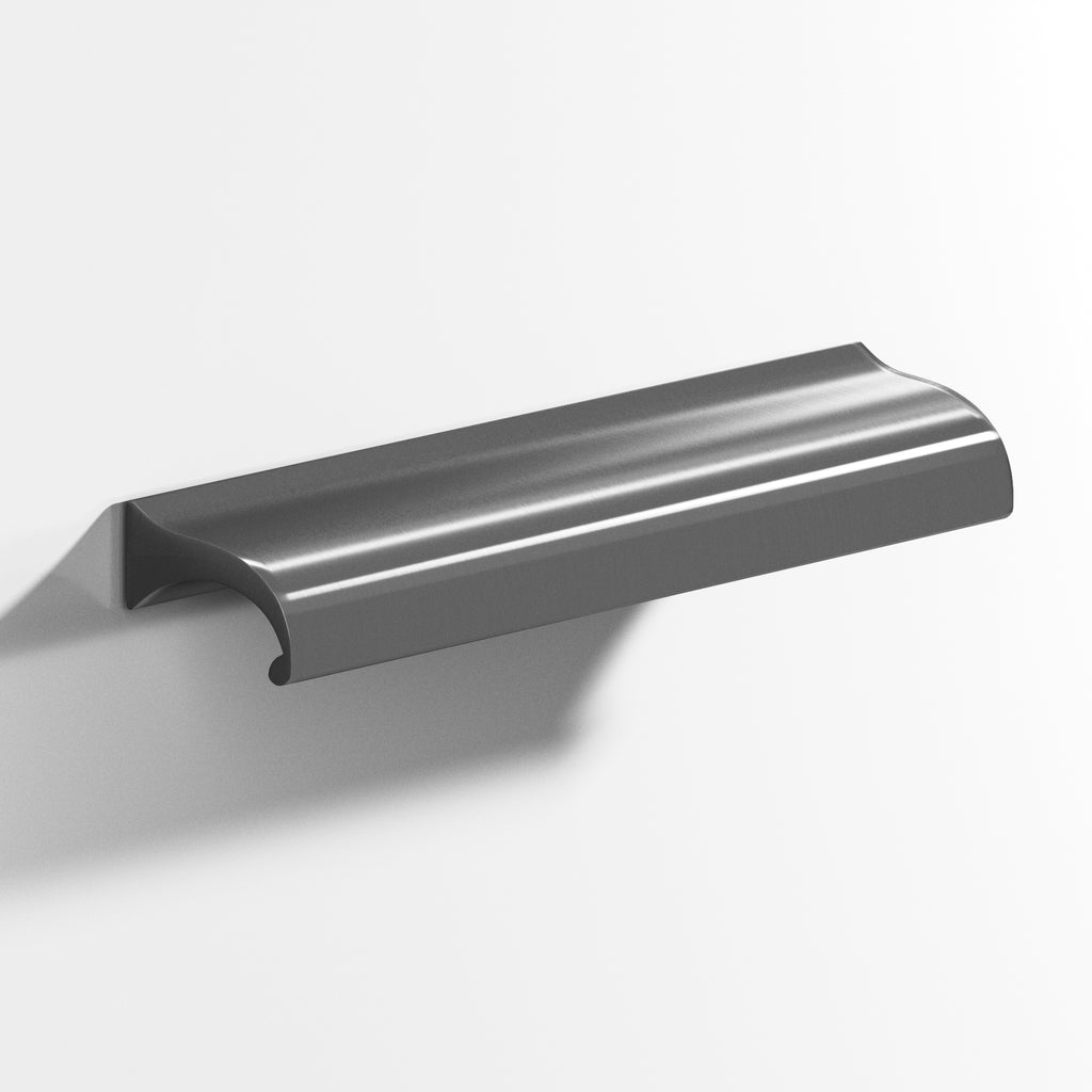 Colonial Bronze Series 458 1.5" Waterfall Cabinet Pull With Straight Ends Graphite / 1.5"