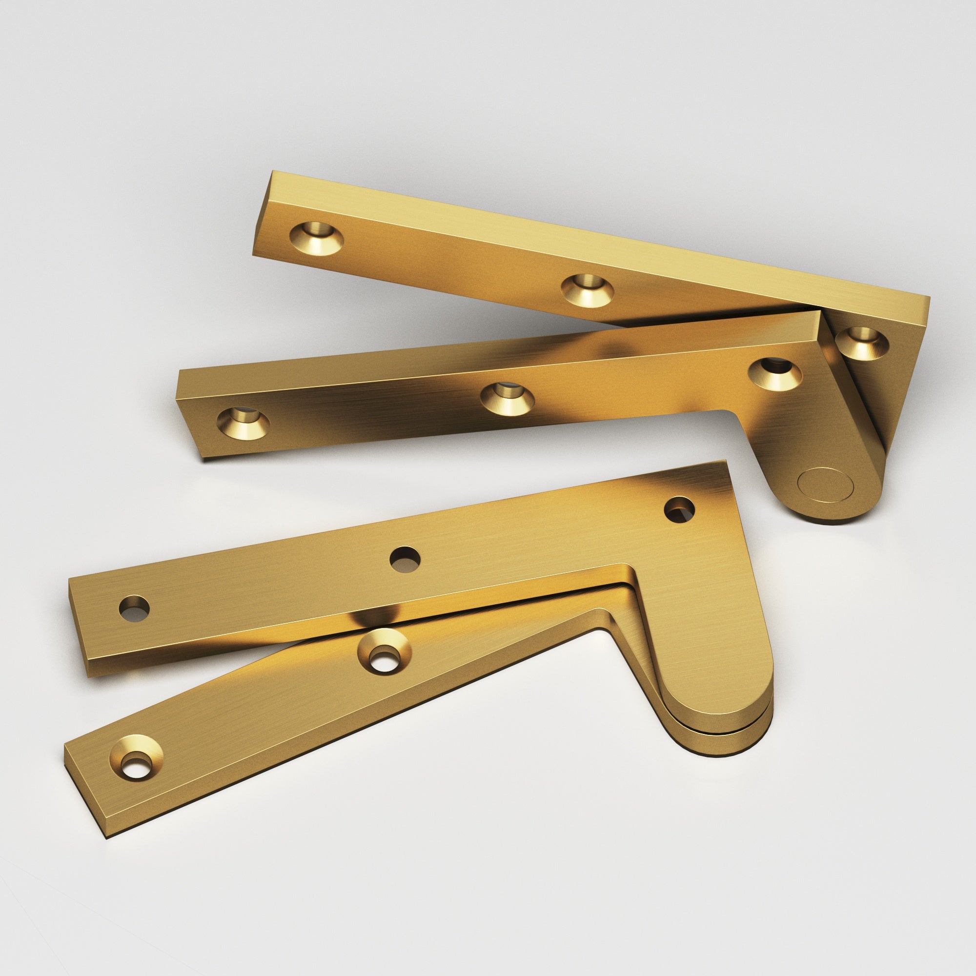 Colonial Bronze Series 4 4.375" Fixed Pin Pivot Hinge Satin Brass / 4.375"