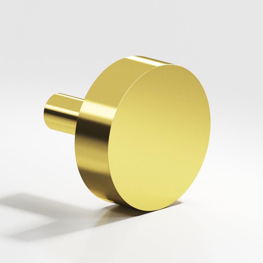 Colonial Bronze Series 512 1.5" Round Cabinet Knob With Straight Post French Gold / 1.5"