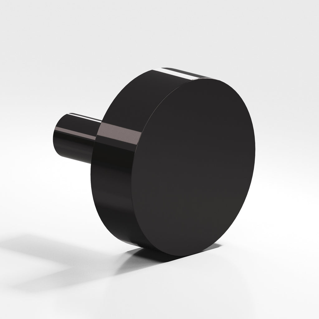 Colonial Bronze Series 511 1.25" Round Cabinet Knob With Straight Post Satin Black / 1.25"