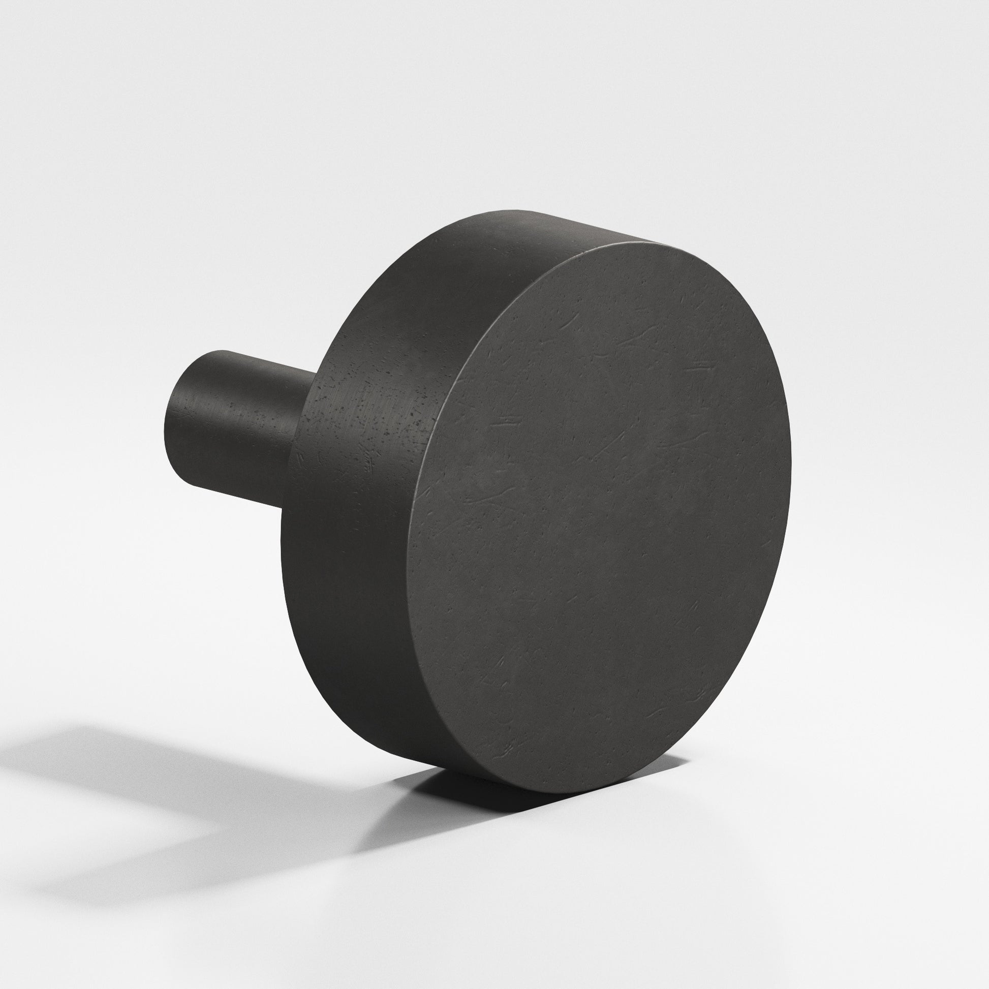 Colonial Bronze Series 512 1.5" Round Cabinet Knob With Straight Post Distressed Satin Black / 1.5"