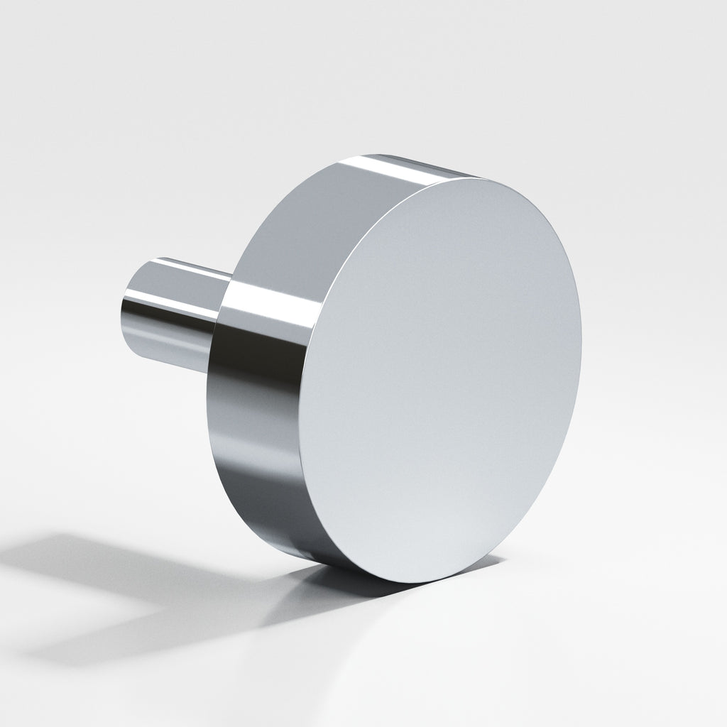 Colonial Bronze Series 510 1" Round Cabinet Knob With Straight Post Polished Chrome / 1"