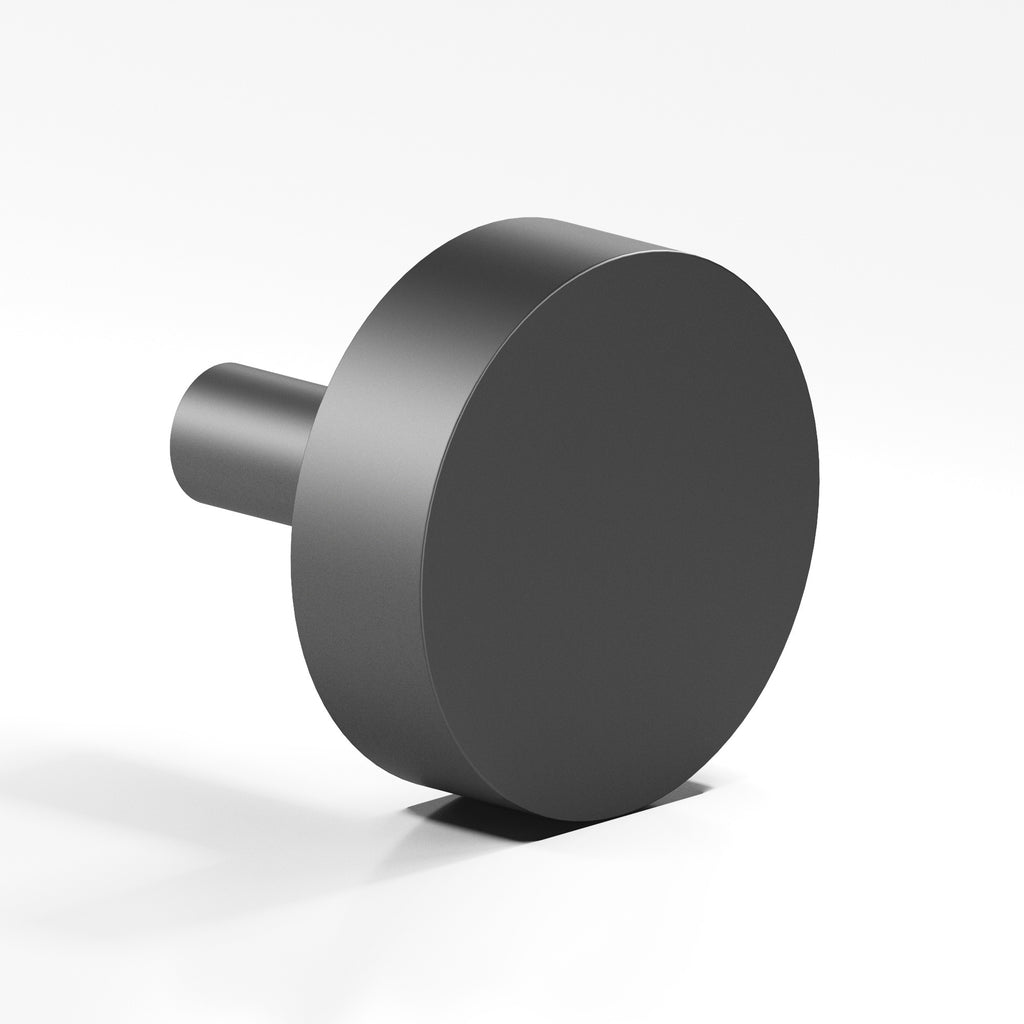 Colonial Bronze Series 512 1.5" Round Cabinet Knob With Straight Post Matte Graphite / 1.5"