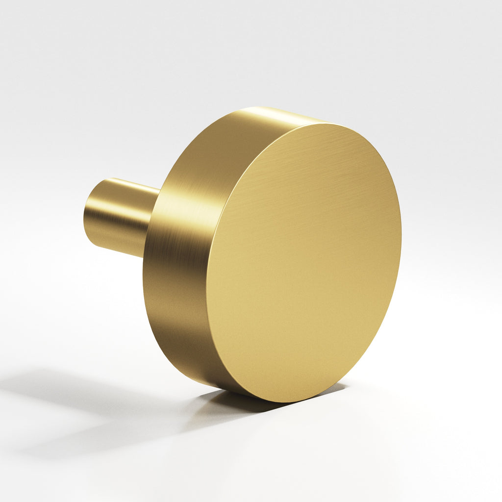 Colonial Bronze Series 511 1.25" Round Cabinet Knob With Straight Post Unlacquered Satin Brass / 1.25"