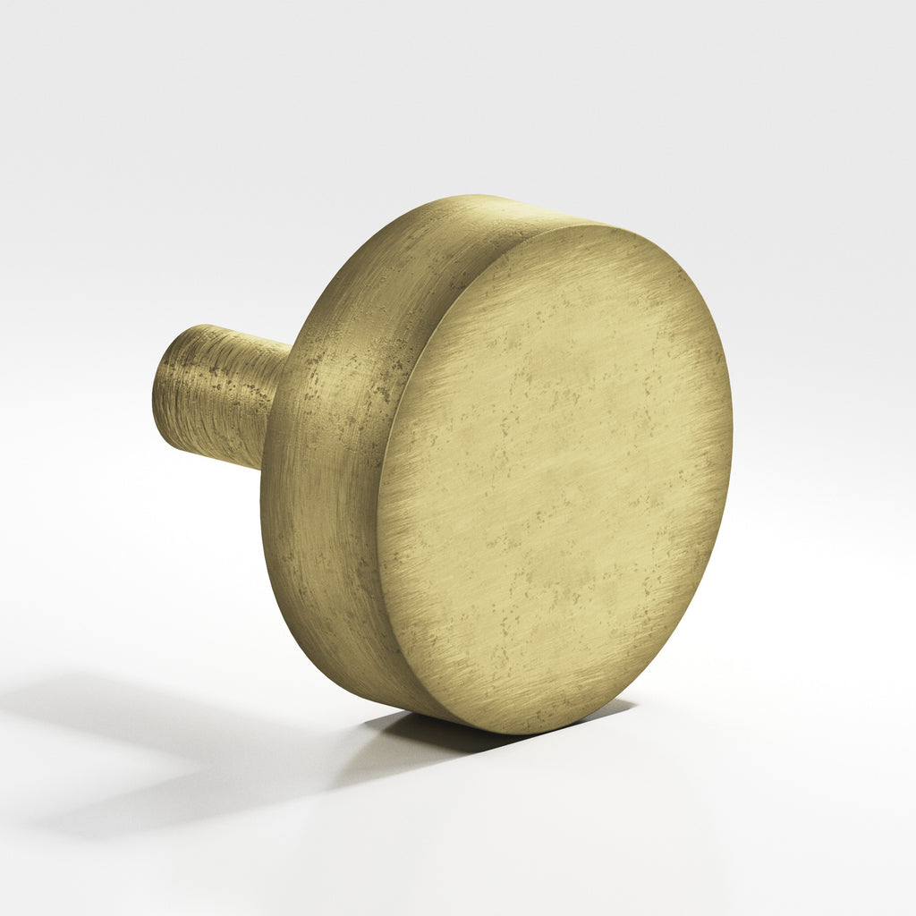 Colonial Bronze Series 511 1.25" Round Cabinet Knob With Straight Post Distressed Antique Brass / 1.25"