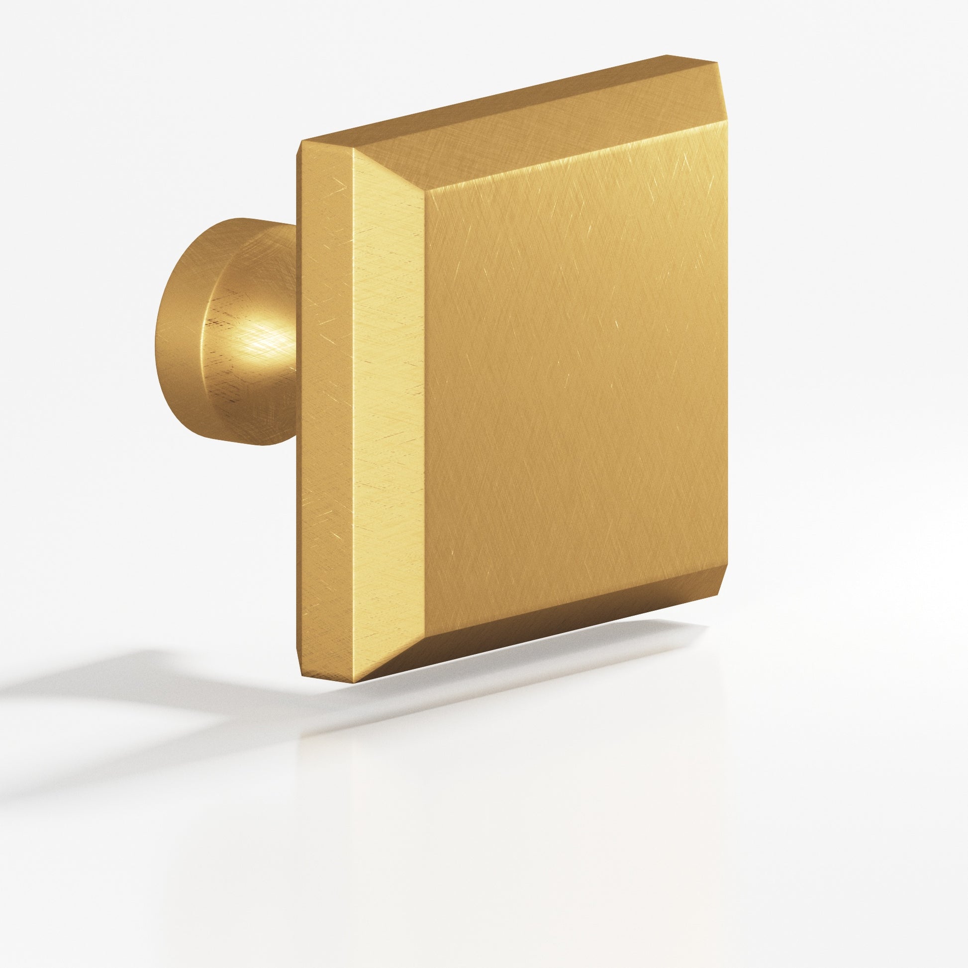 Colonial Bronze Series 527 1.5" Square Beveled Cabinet Knob With Flared Post Weathered Brass / 1.5"