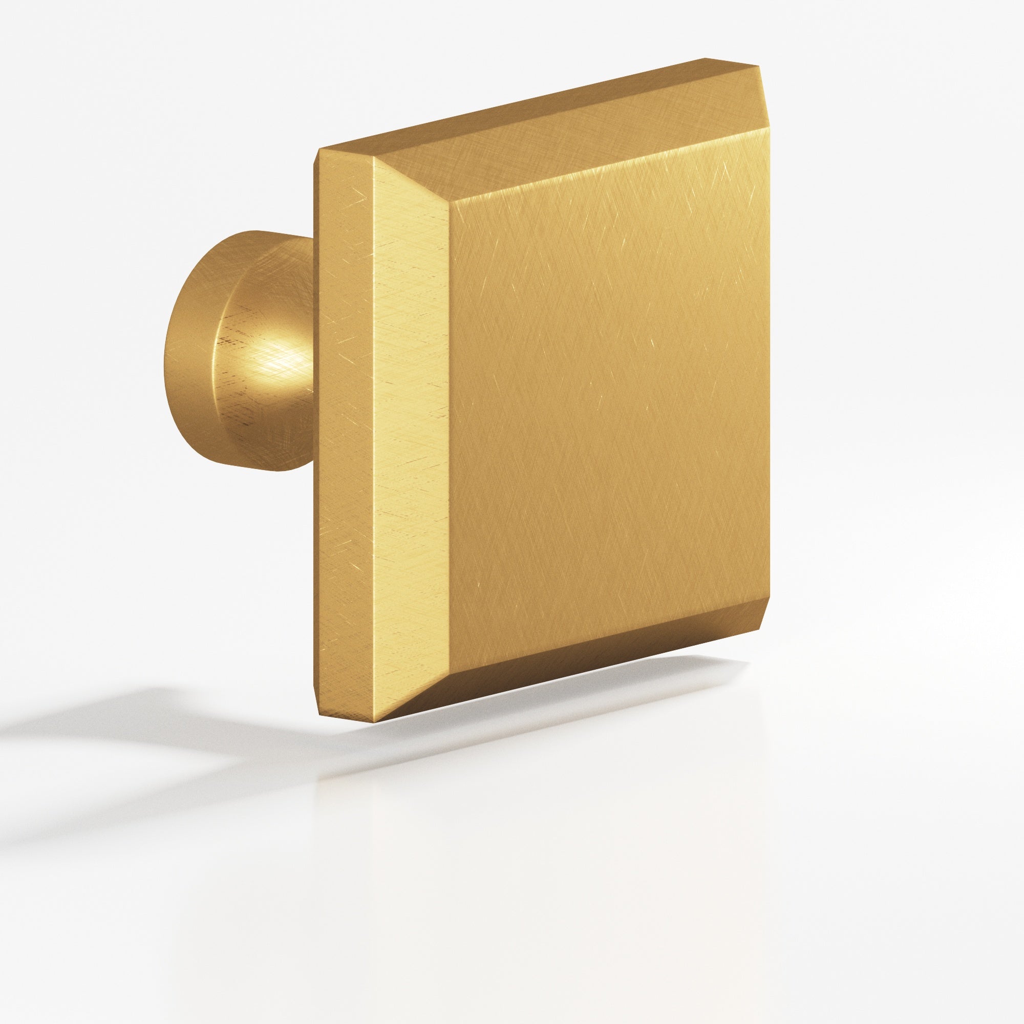 Colonial Bronze Series 527 1.5" Square Beveled Cabinet Knob With Flared Post Weathered Brass / 1.5"