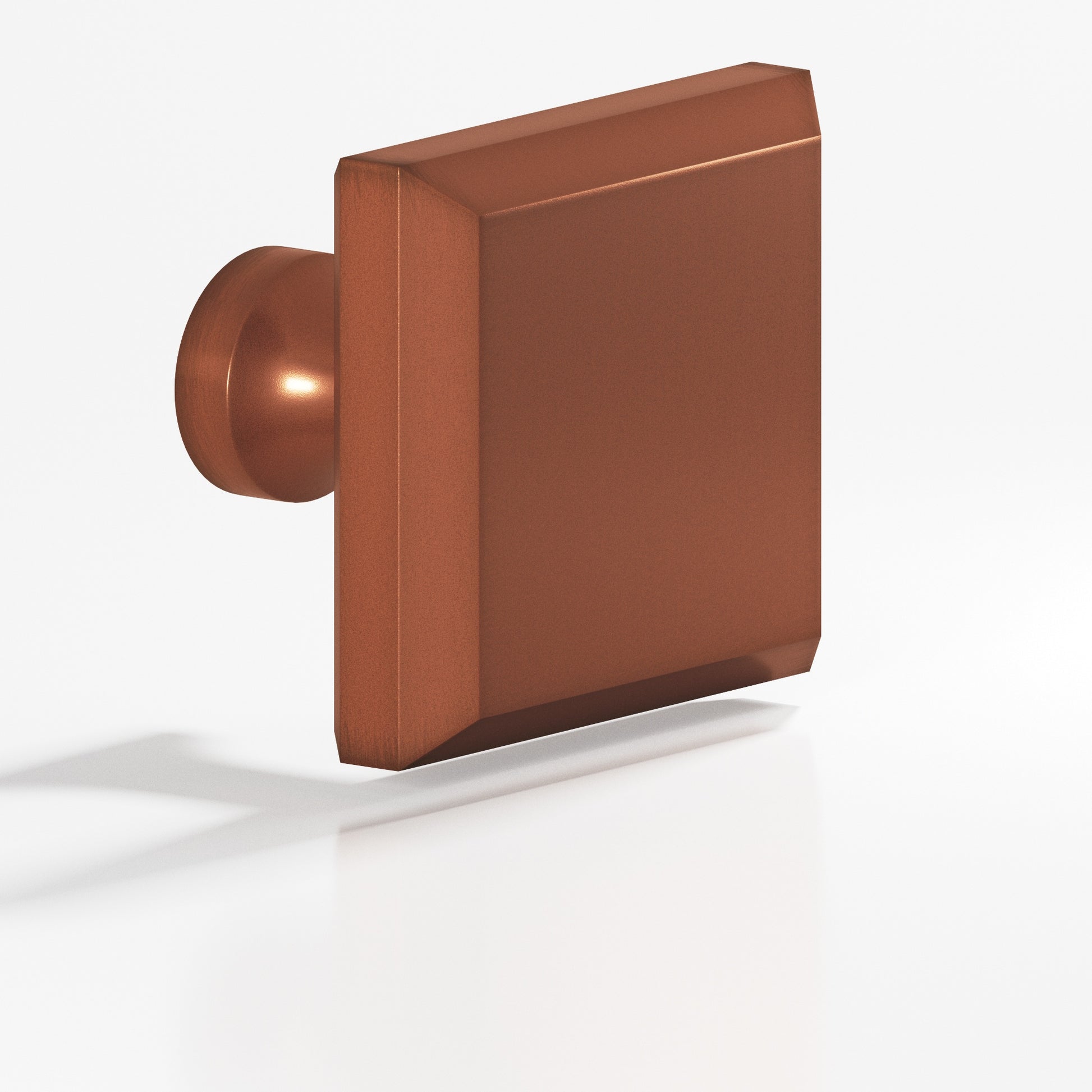 Colonial Bronze Series 527 1.5" Square Beveled Cabinet Knob With Flared Post Matte Antique Copper / 1.5"