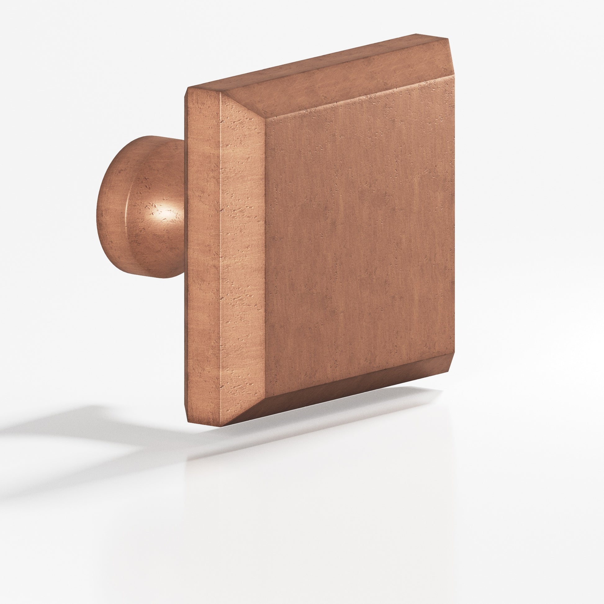 Colonial Bronze Series 527 1.5" Square Beveled Cabinet Knob With Flared Post Distressed Antique Copper / 1.5"