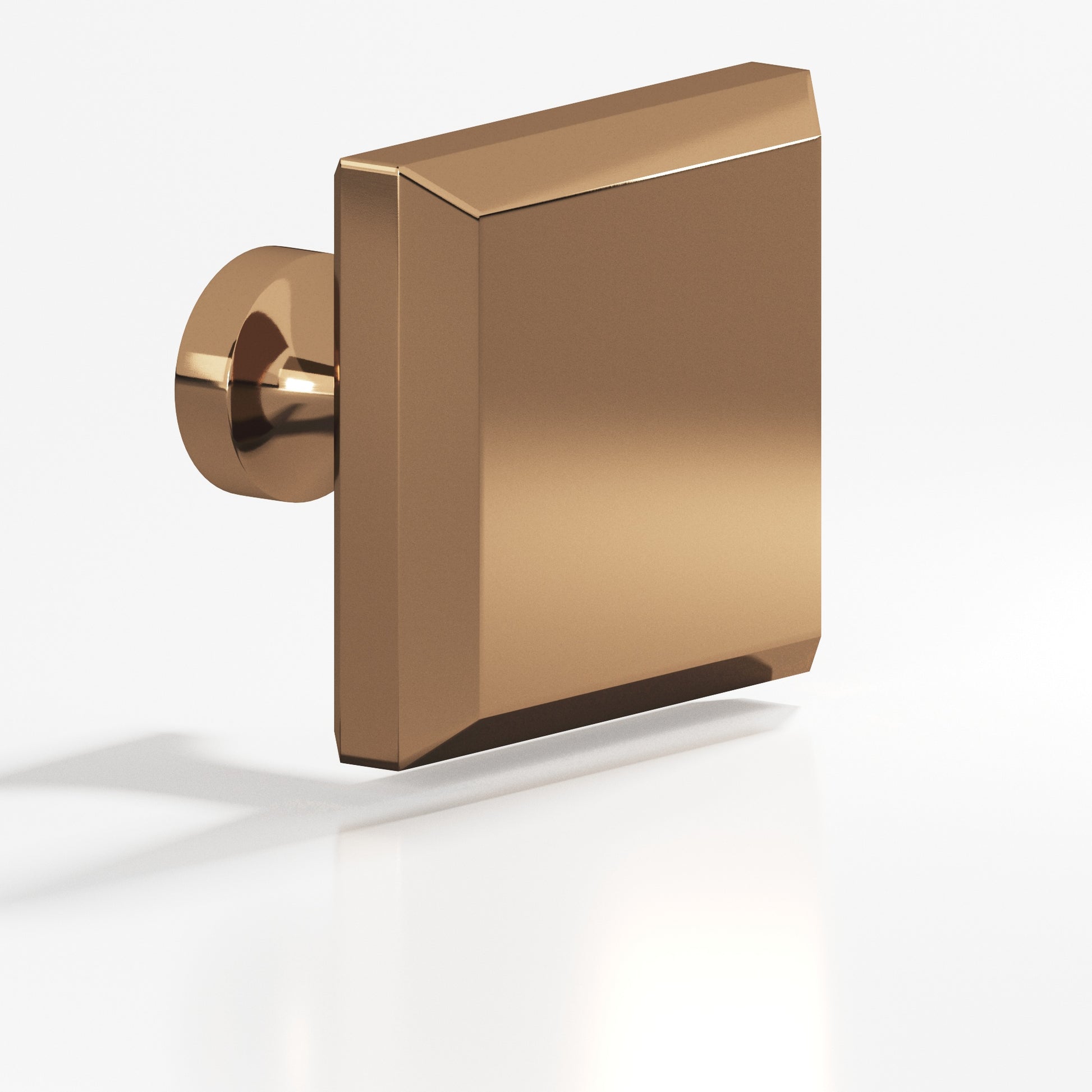 Colonial Bronze Series 527 1.5" Square Beveled Cabinet Knob With Flared Post Polished Bronze / 1.5"