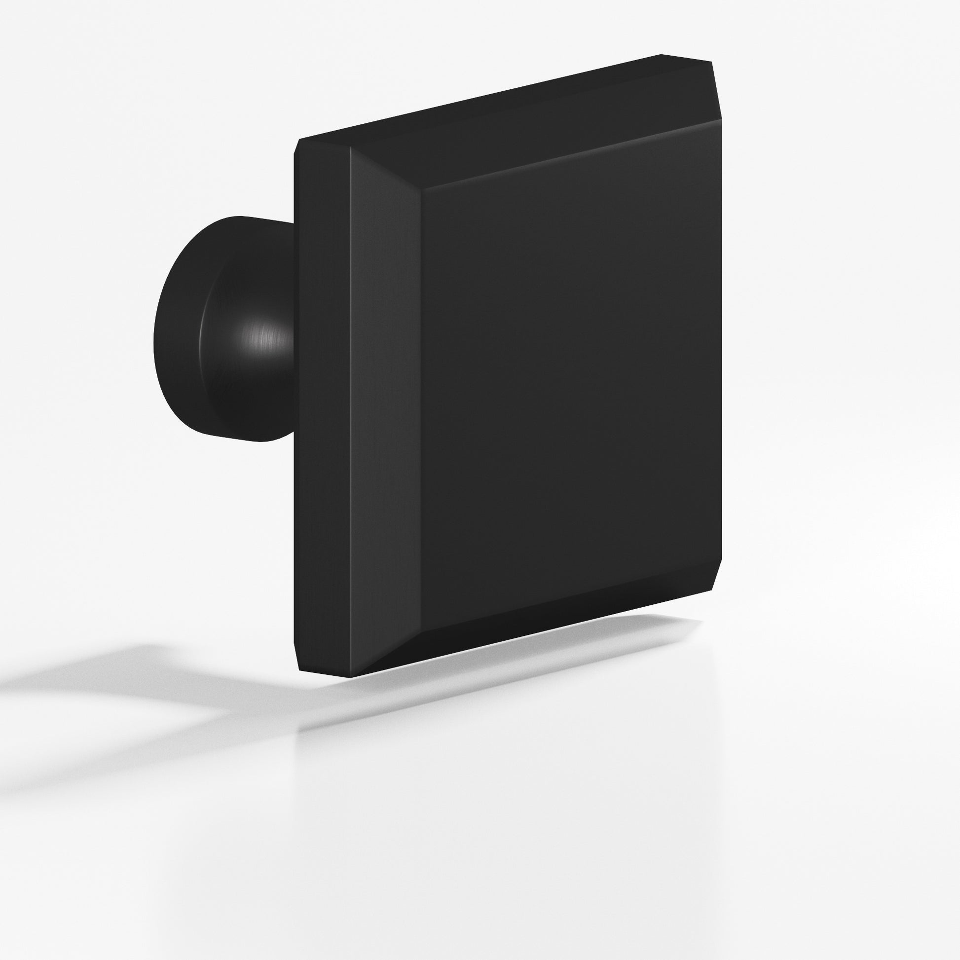 Colonial Bronze Series 527 1.5" Square Beveled Cabinet Knob With Flared Post Matte Satin Black / 1.5"