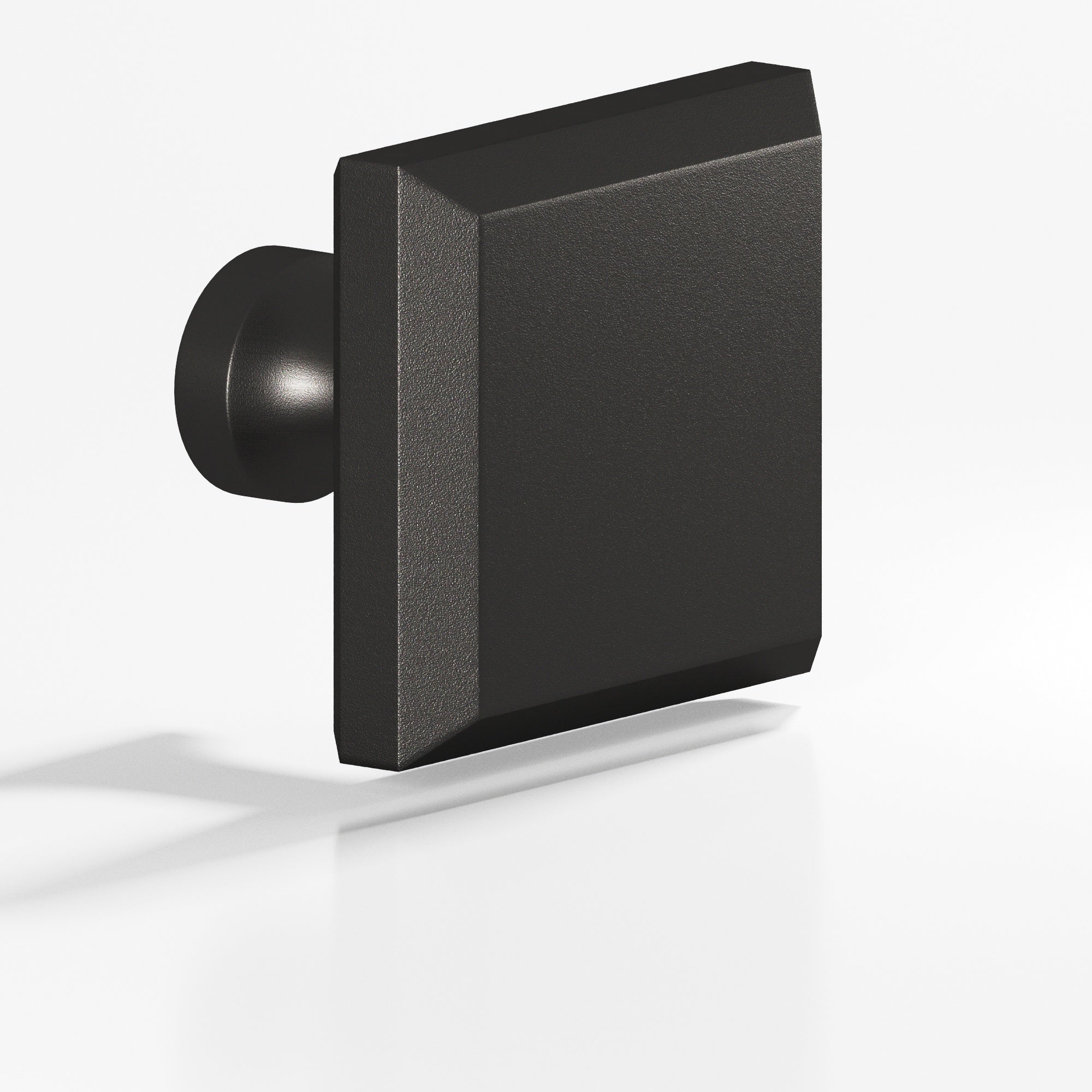 Colonial Bronze Series 526 1.25" Square Beveled Cabinet Knob With Flared Post Frost Black™ / 1.25"