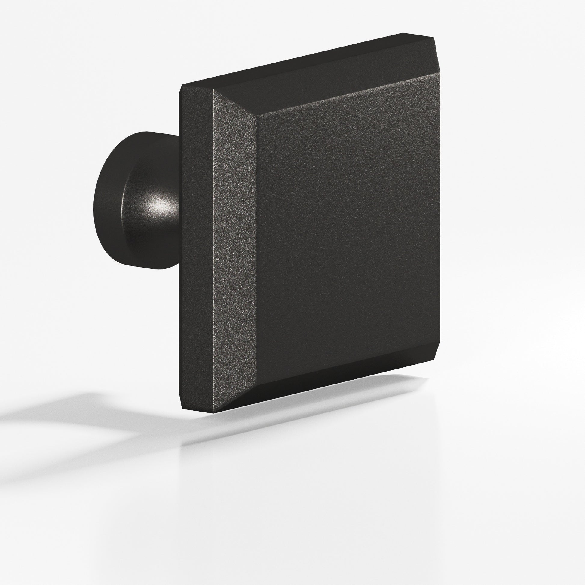 Colonial Bronze Series 527 1.5" Square Beveled Cabinet Knob With Flared Post Frost Black™ / 1.5"