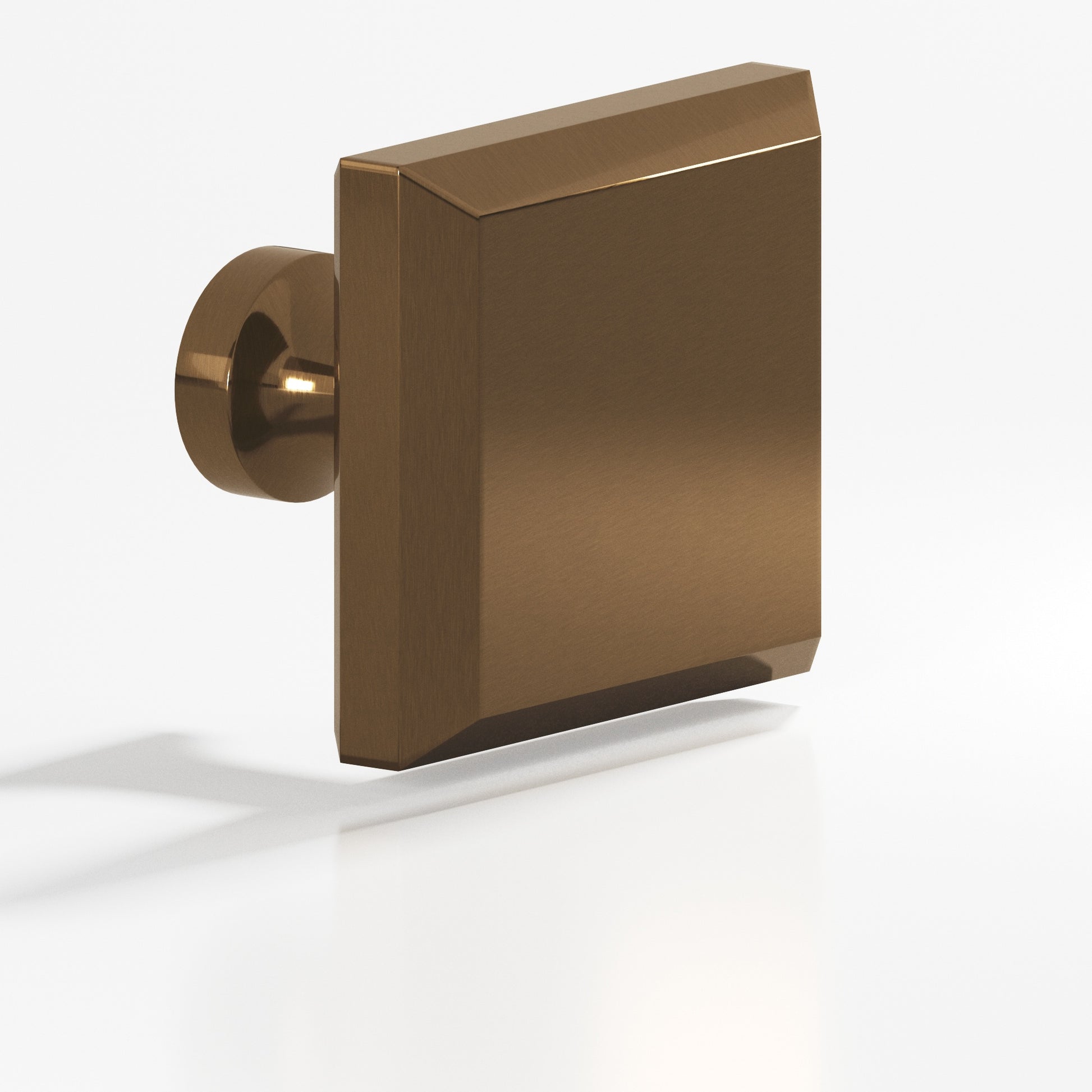 Colonial Bronze Series 527 1.5" Square Beveled Cabinet Knob With Flared Post Light Statuary Bronze / 1.5"