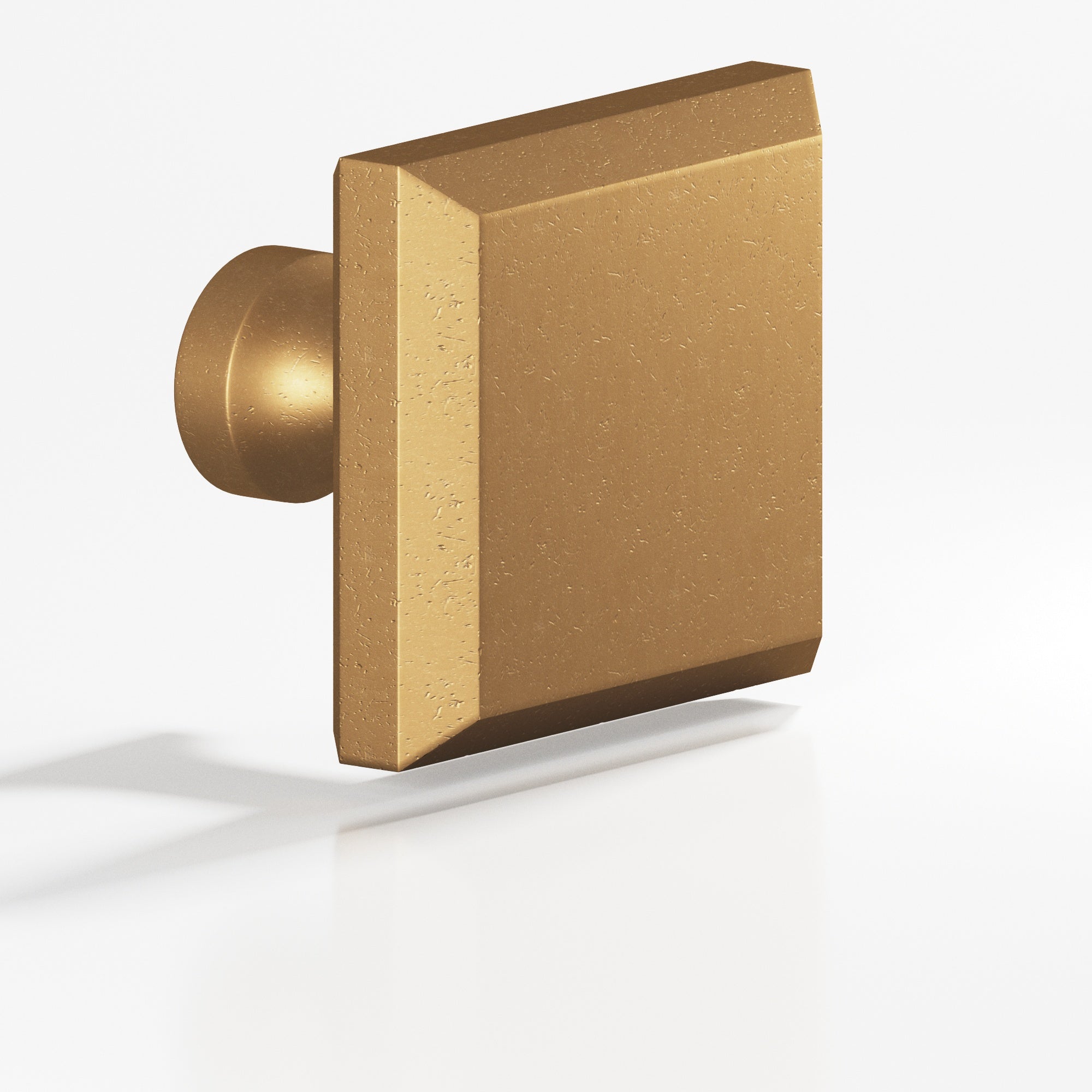 Colonial Bronze Series 527 1.5" Square Beveled Cabinet Knob With Flared Post Distressed Light Statuary Bronze / 1.5"