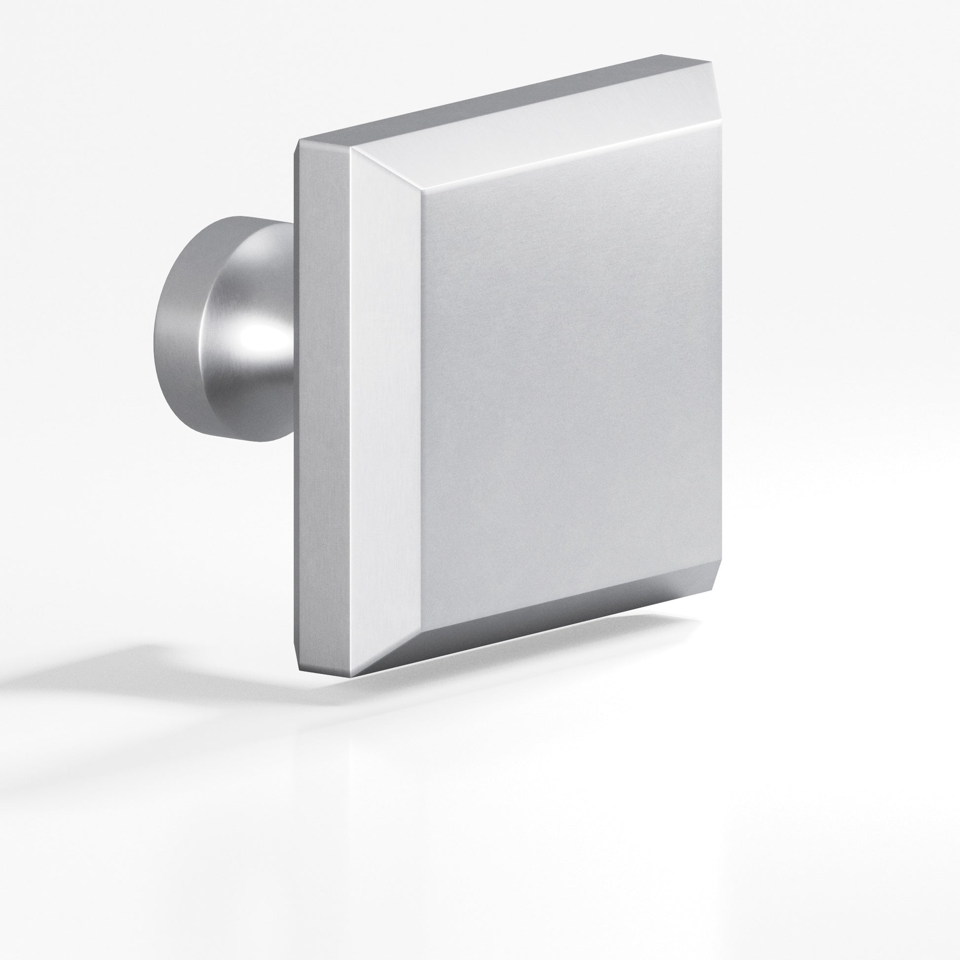 Colonial Bronze Series 527 1.5" Square Beveled Cabinet Knob With Flared Post Matte Satin Chrome / 1.5"